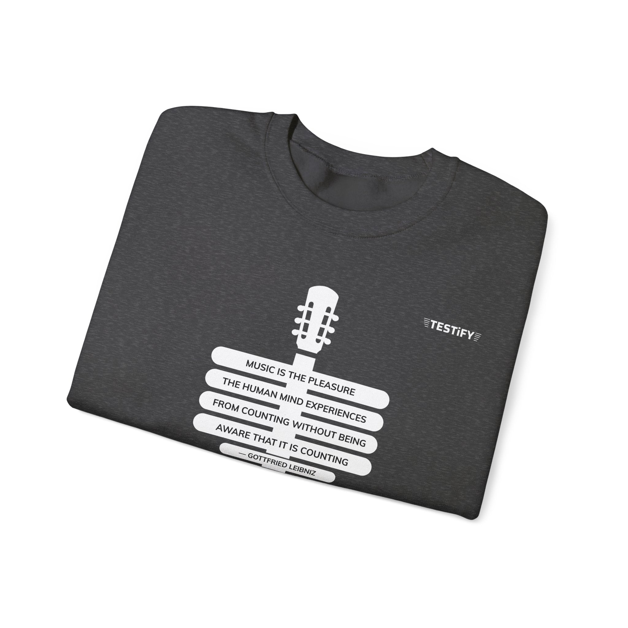 Guitar Road Sign Sweatshirt — Acoustic Music Traveler Crewneck