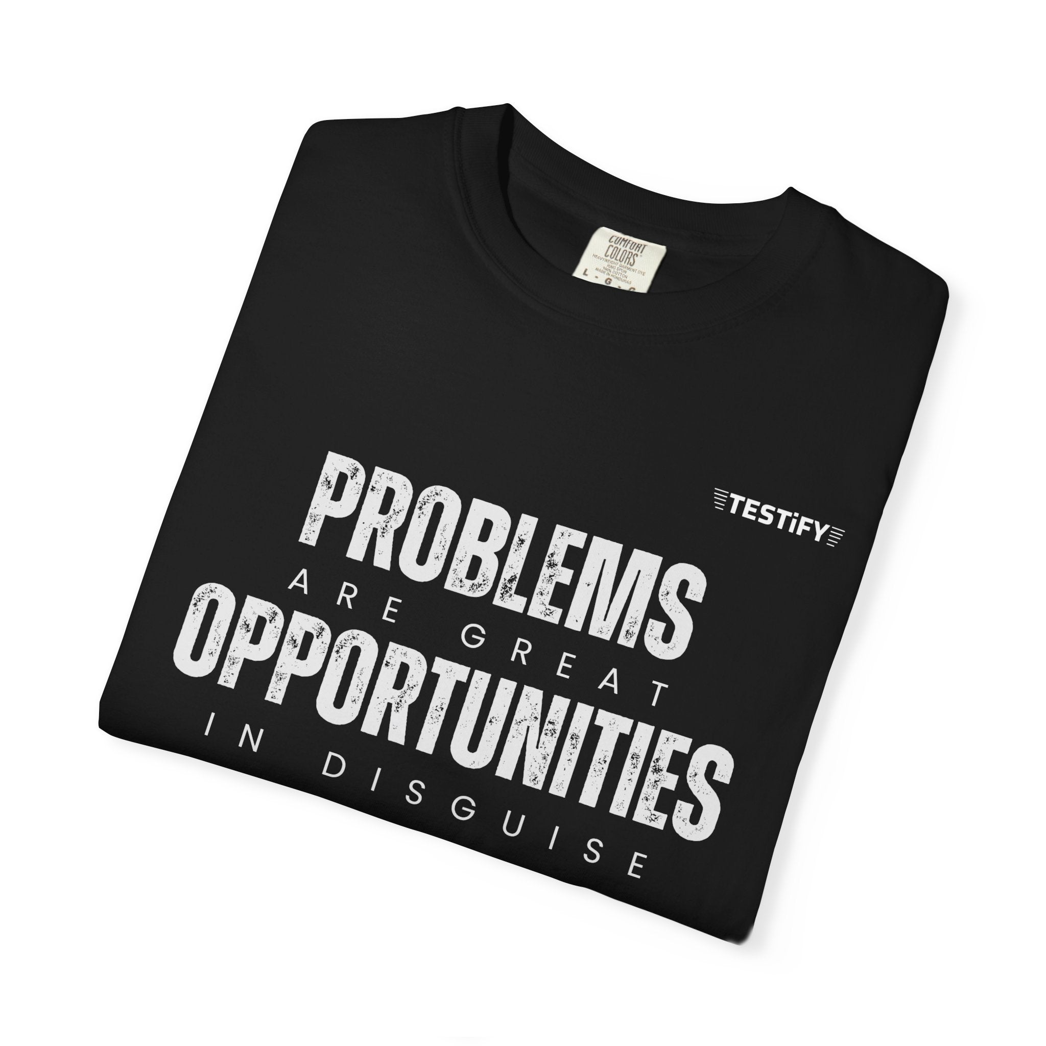 Problems Are Great Opportunities T-Shirt — Inspirational Quote Graphic Tee