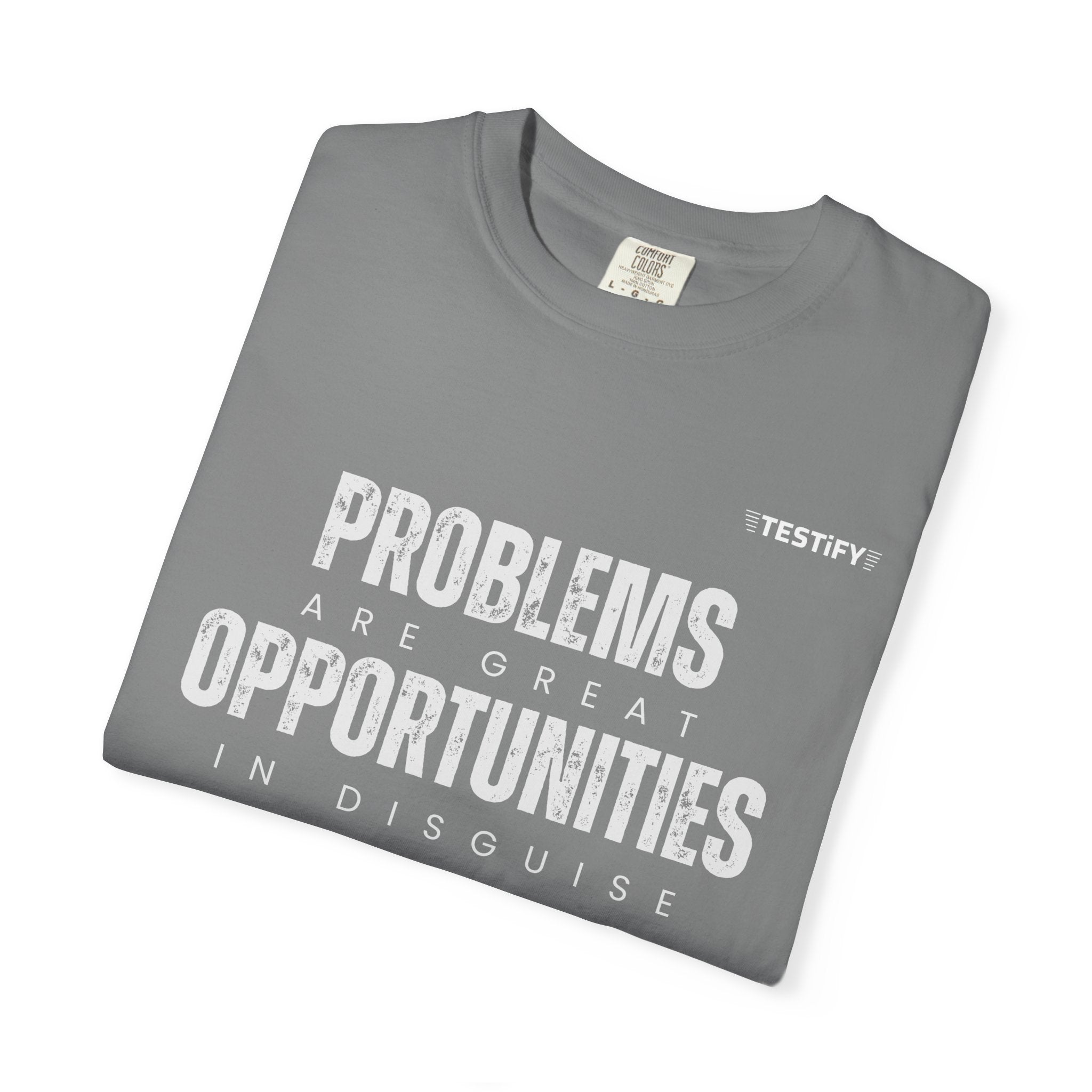 Problems Are Great Opportunities T-Shirt — Inspirational Quote Graphic Tee