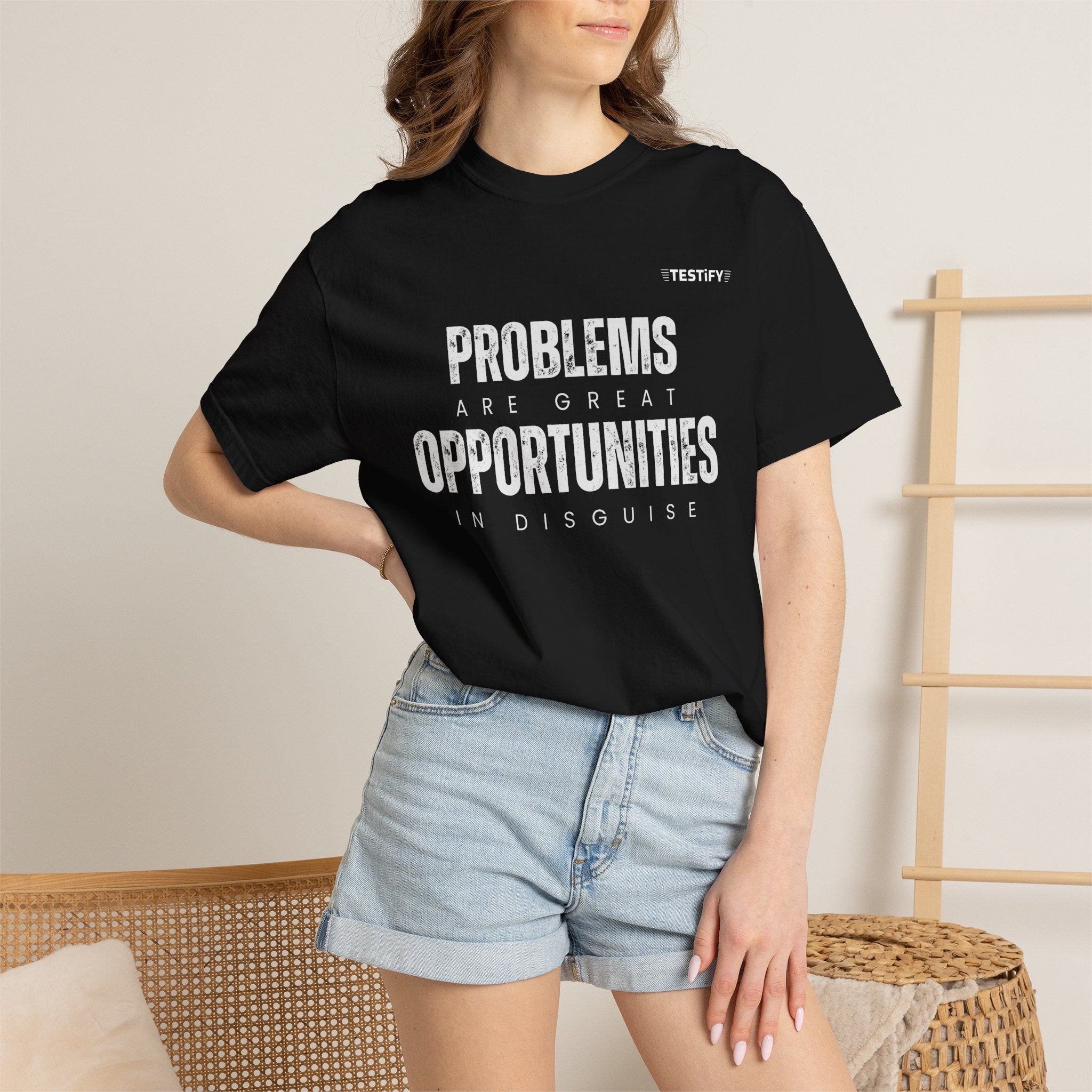 Problems Are Great Opportunities T-Shirt — Inspirational Quote Graphic Tee