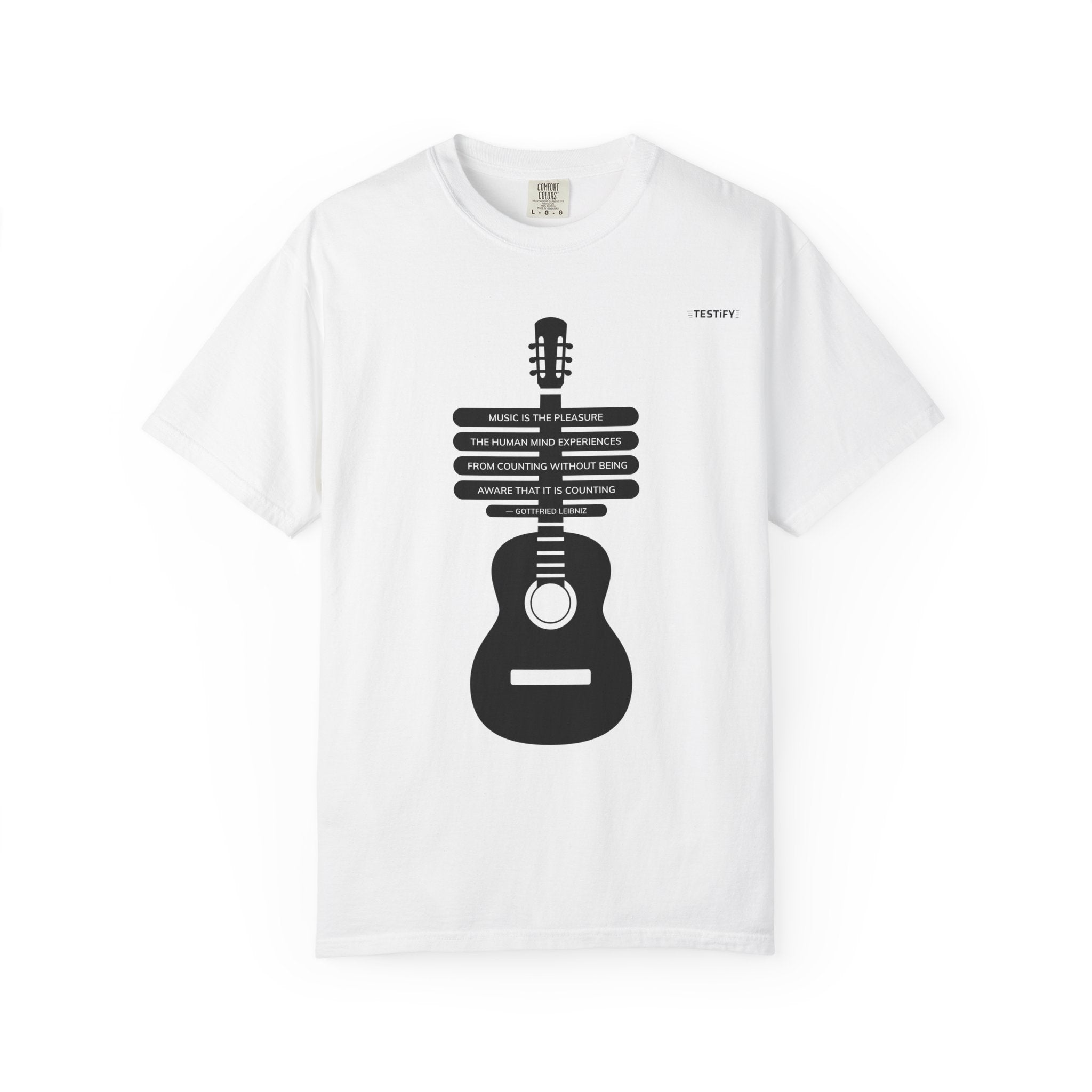 Acoustic Guitar Quote T-Shirt — "Music is the Pleasure" Graphic Tee