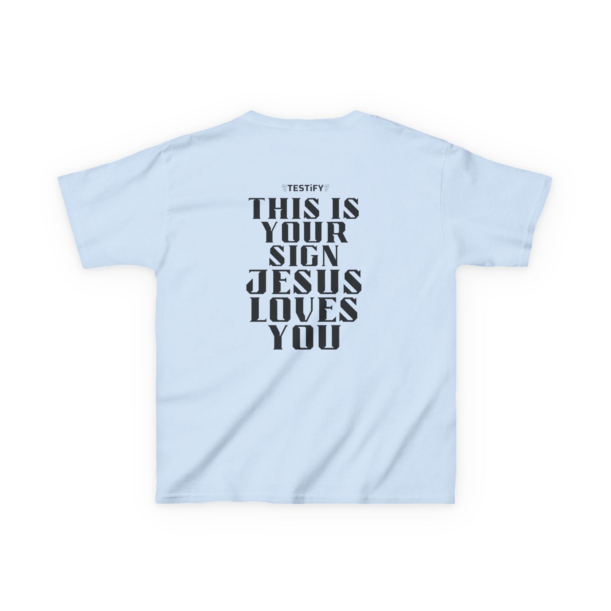 Kids T-Shirt — "This Is Your Sign: Jesus Loves You" Faith Graphic Tee