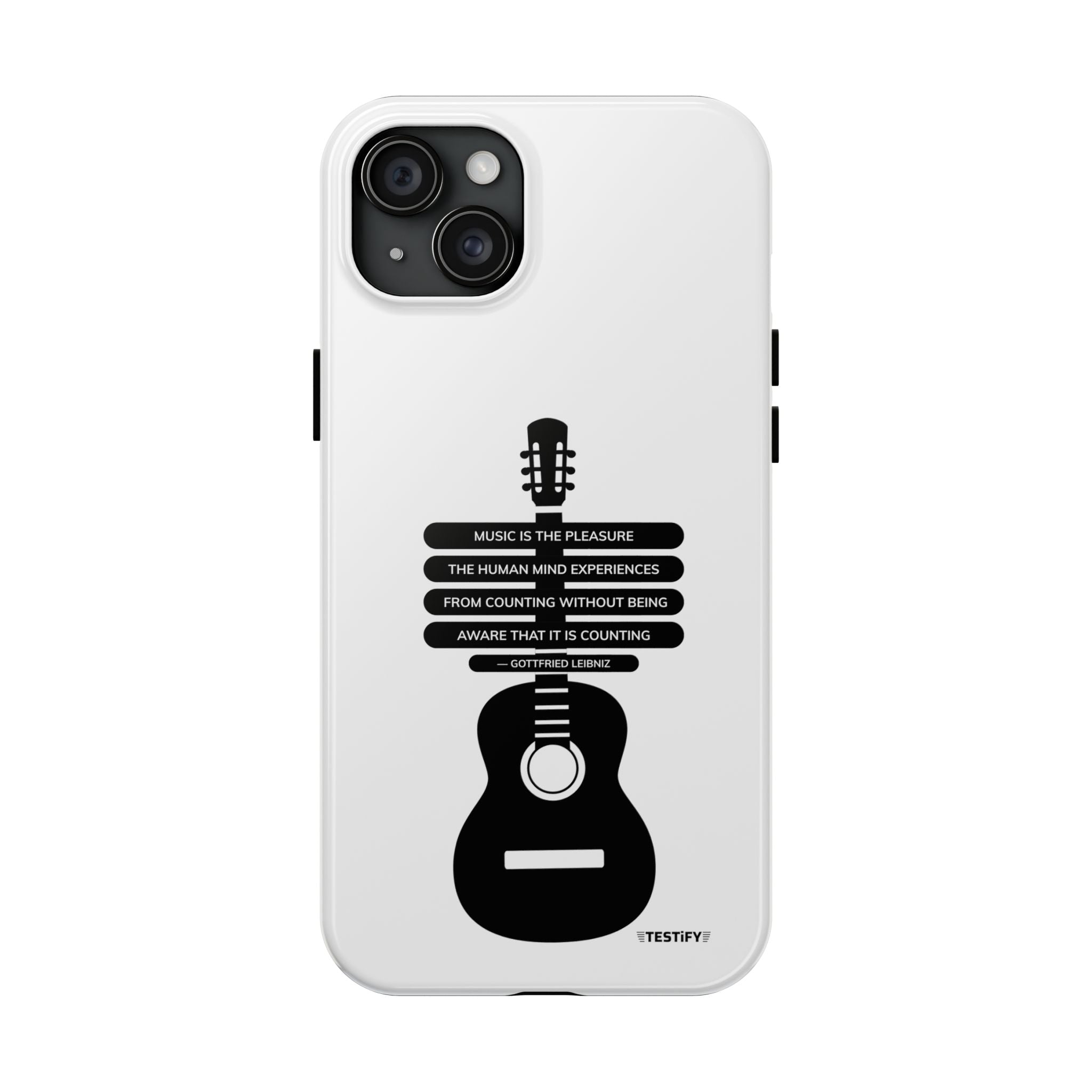 Guitar Quote Tough Phone Case — "Music is the Pleasure" Acoustic Design