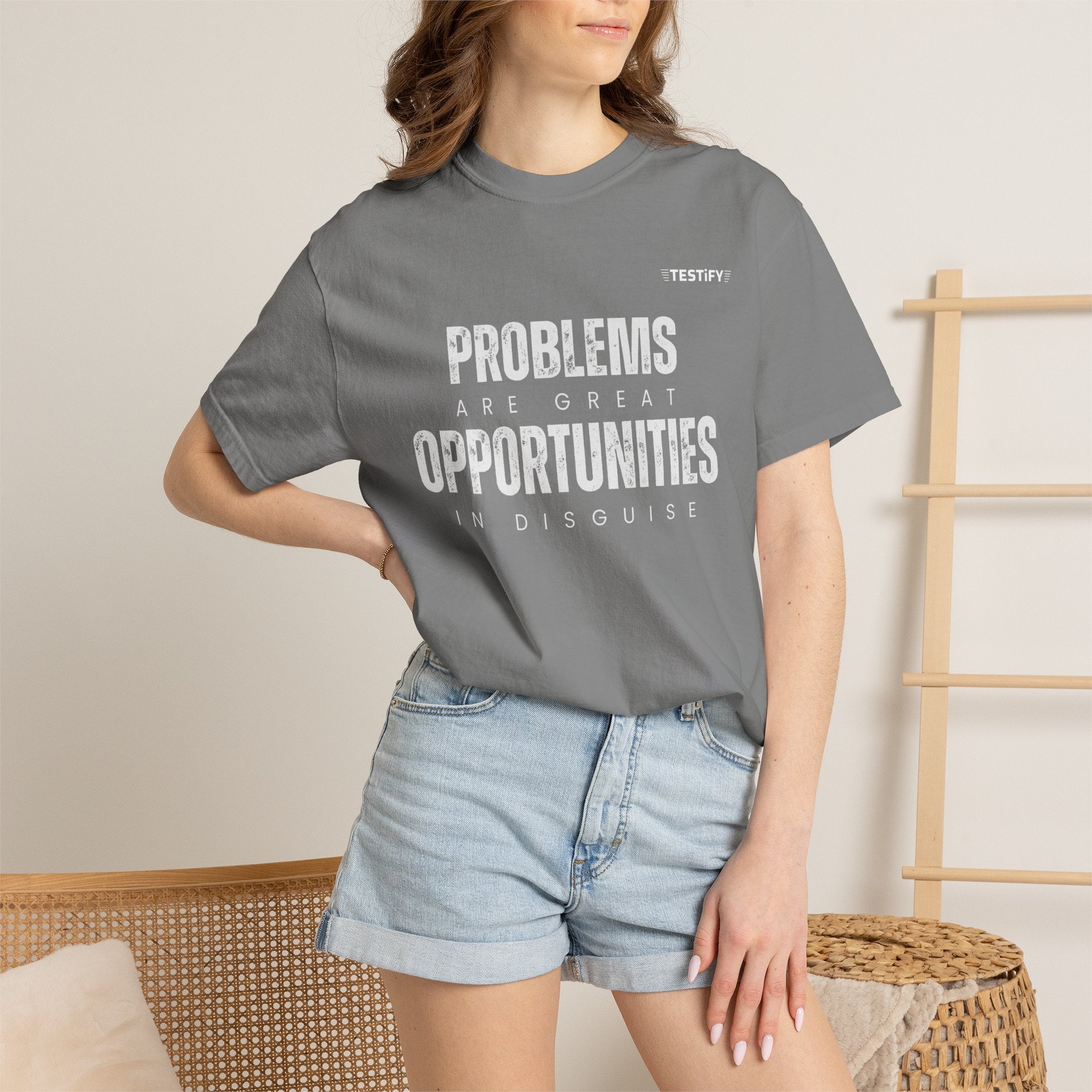 Problems Are Great Opportunities T-Shirt — Inspirational Quote Graphic Tee