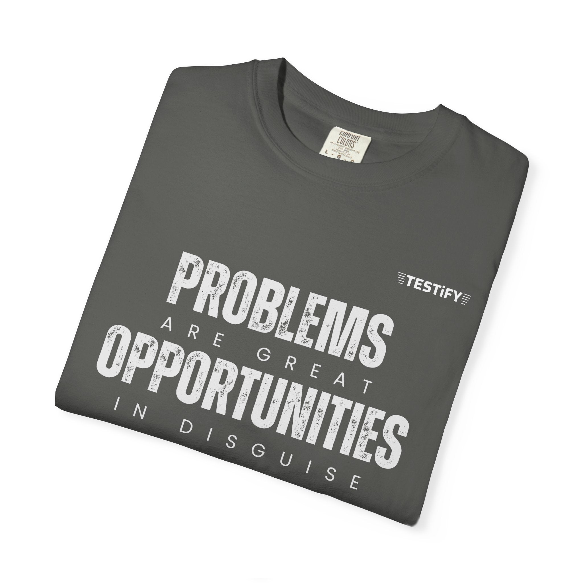Problems Are Great Opportunities T-Shirt — Inspirational Quote Graphic Tee