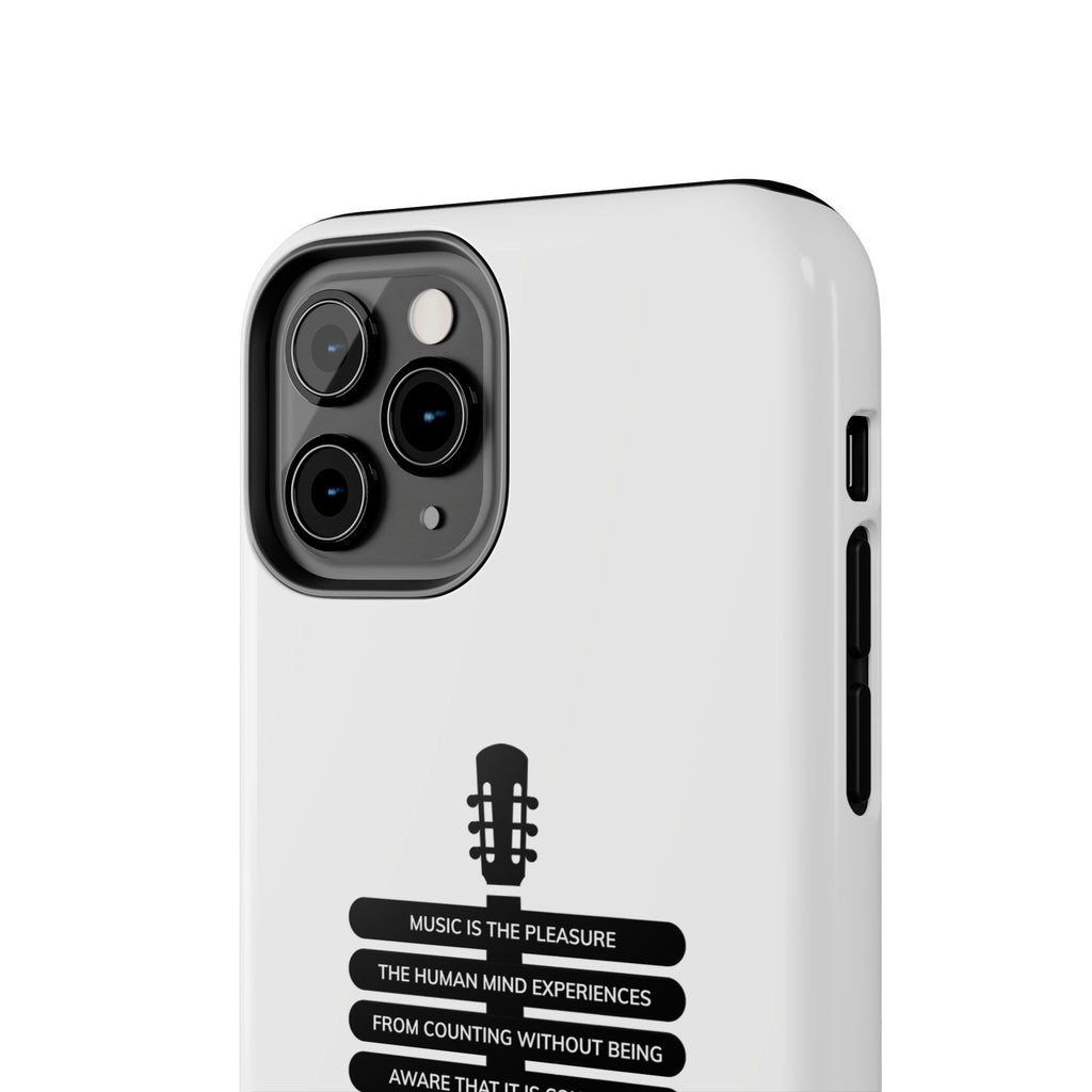 Guitar Quote Tough Phone Case — "Music is the Pleasure" Acoustic Design