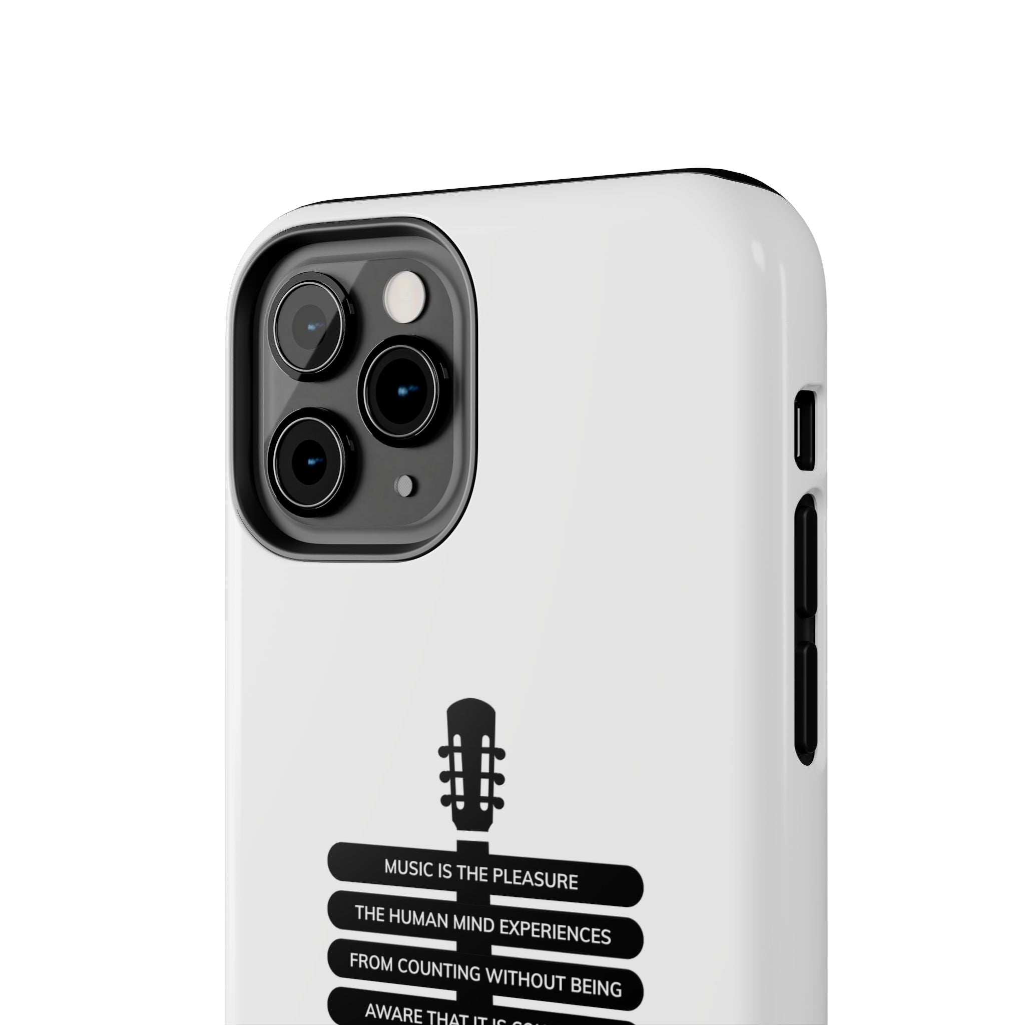 Guitar Quote Tough Phone Case — "Music is the Pleasure" Acoustic Design