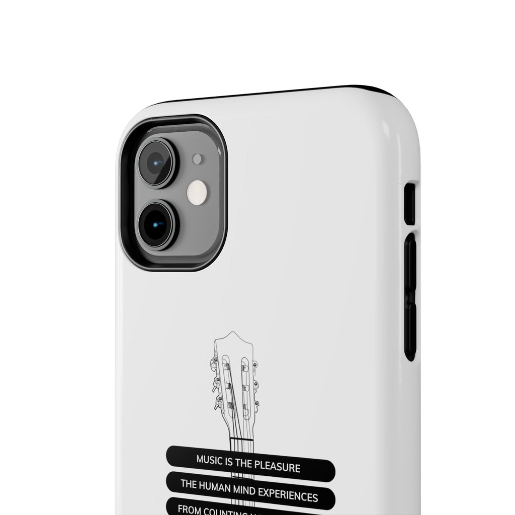 Acoustic Guitar Quote Tough Phone Case — “Music is the Pleasure” Protective Phone Cover