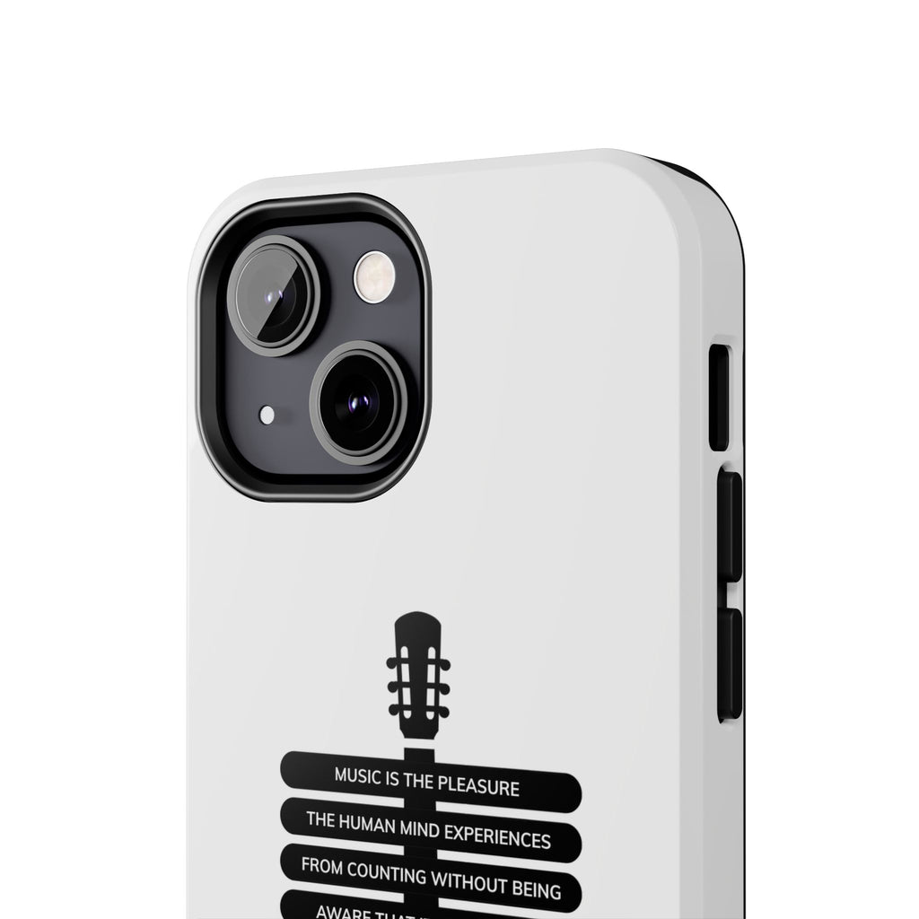 Guitar Quote Tough Phone Case — "Music is the Pleasure" Acoustic Design