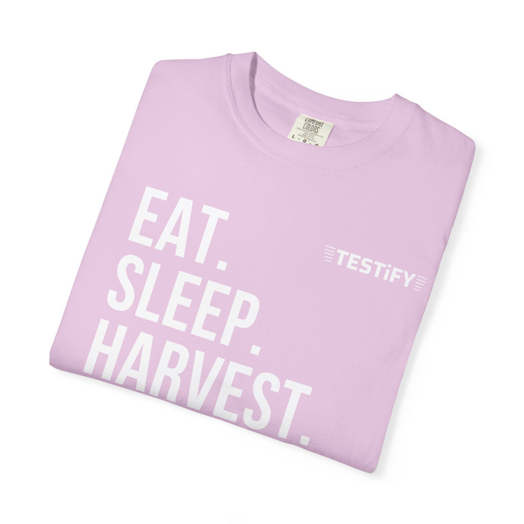 Harvest Mission T-Shirt — "Eat. Sleep. Harvest. Repeat." Christian Faith Tee