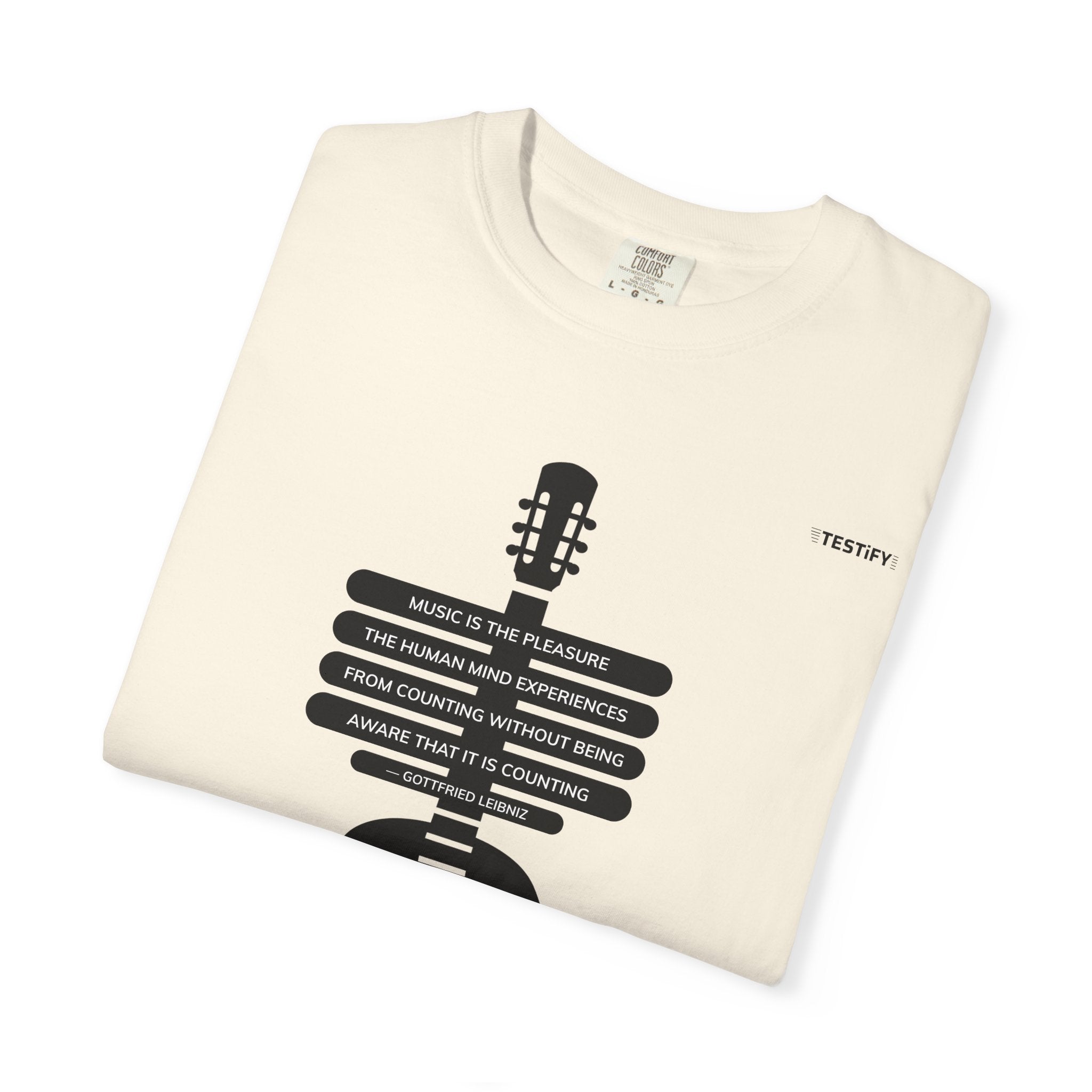 Acoustic Guitar Quote T-Shirt — "Music is the Pleasure" Graphic Tee