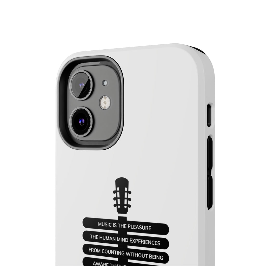 Guitar Quote Tough Phone Case — "Music is the Pleasure" Acoustic Design