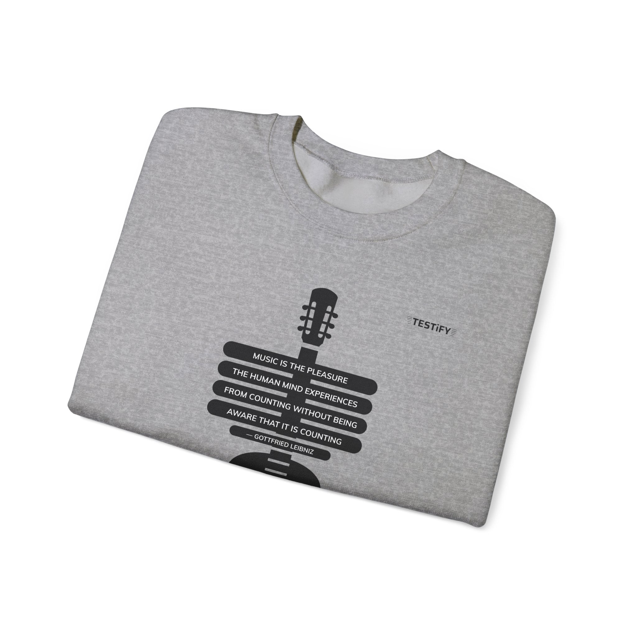 Guitar Skeleton Crewneck Sweatshirt — Modern Acoustic Music Tee