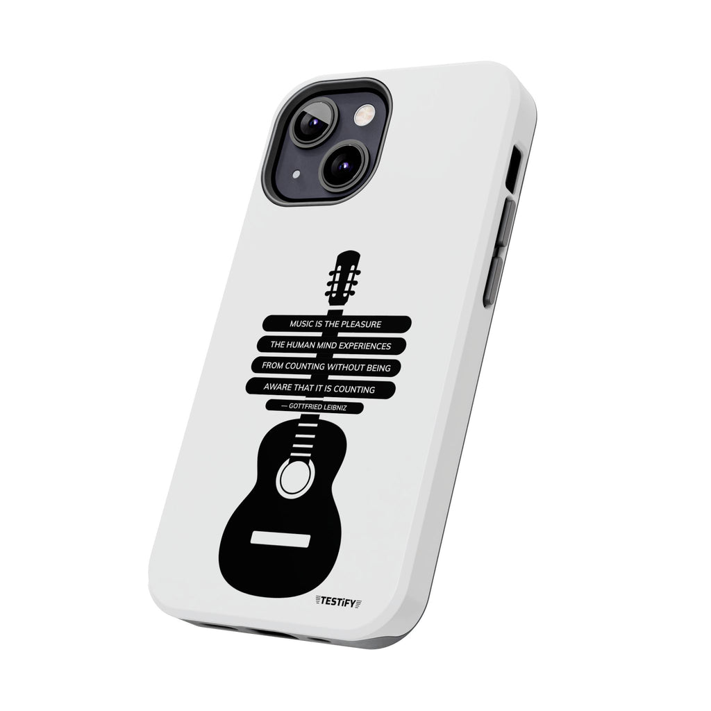 Guitar Quote Tough Phone Case — "Music is the Pleasure" Acoustic Design