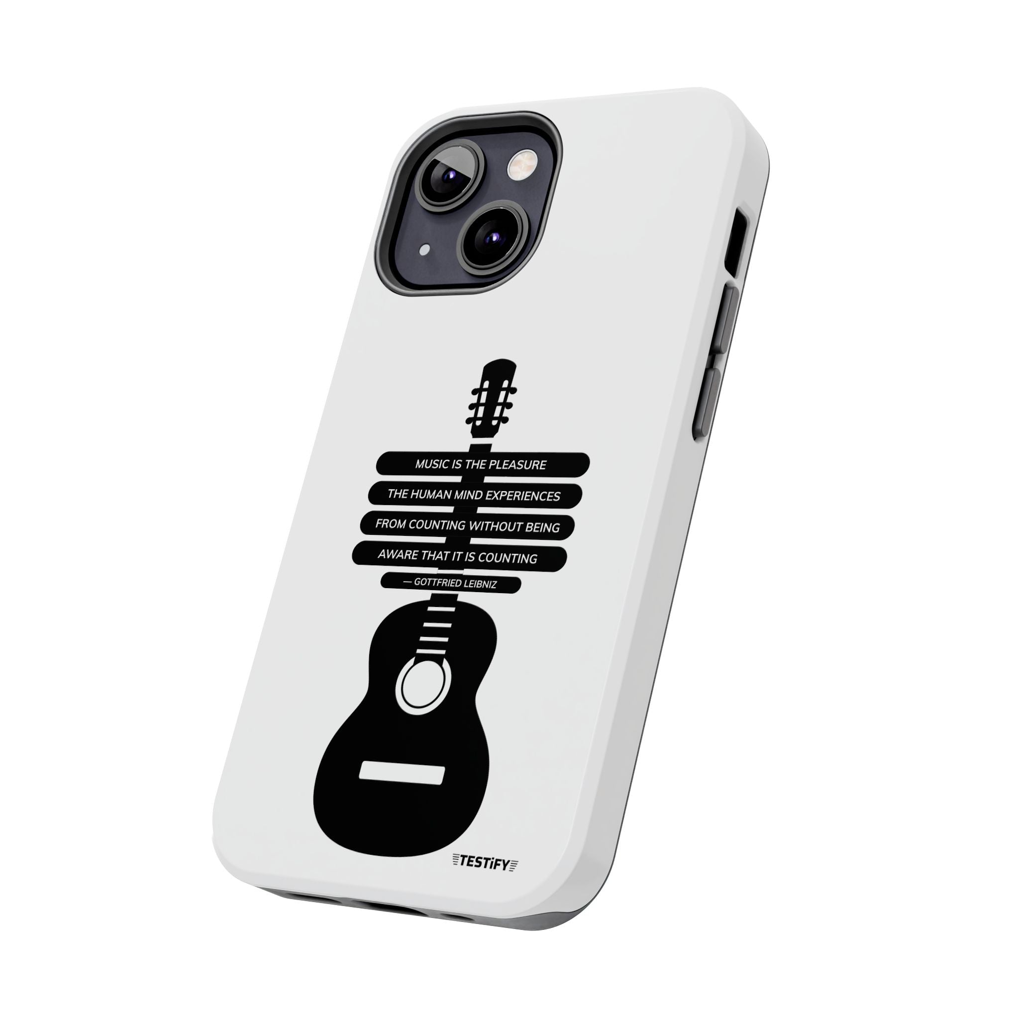 Guitar Quote Tough Phone Case — "Music is the Pleasure" Acoustic Design