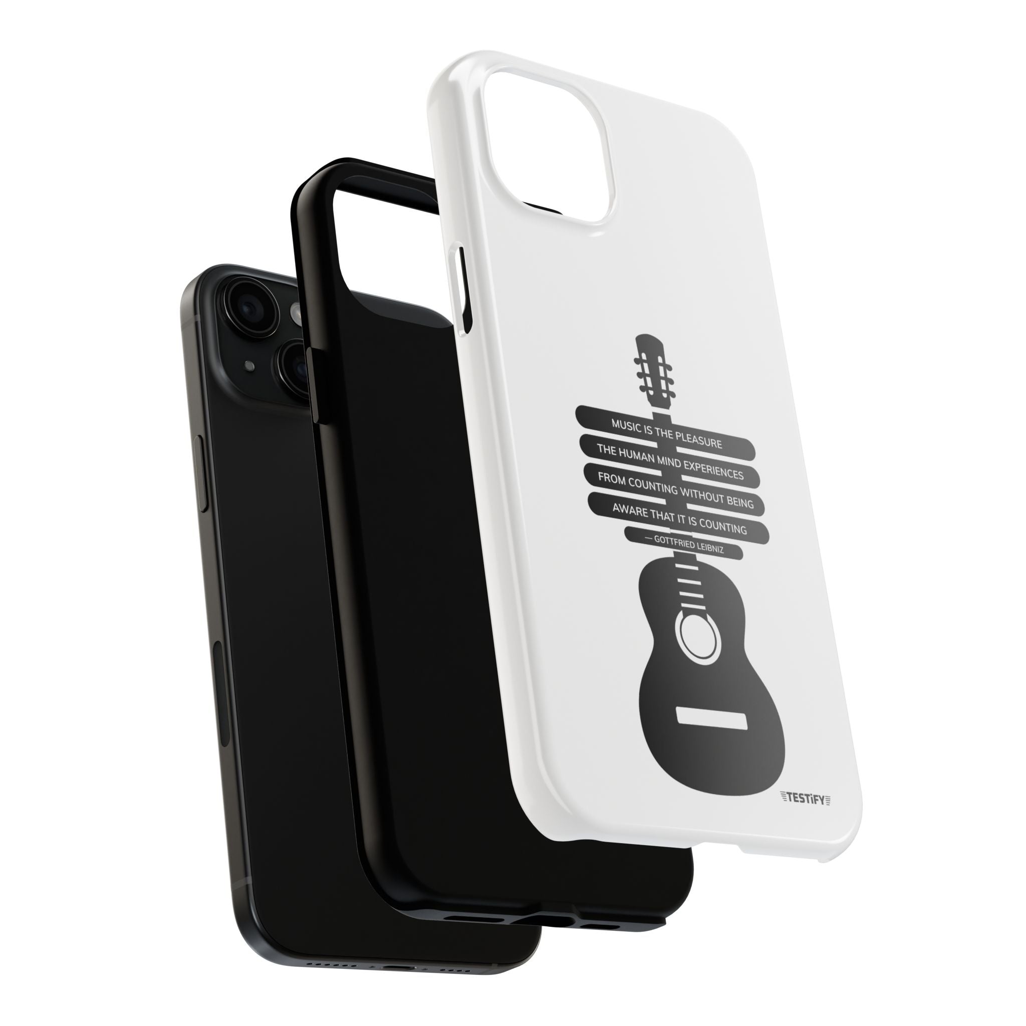 Guitar Quote Tough Phone Case — "Music is the Pleasure" Acoustic Design