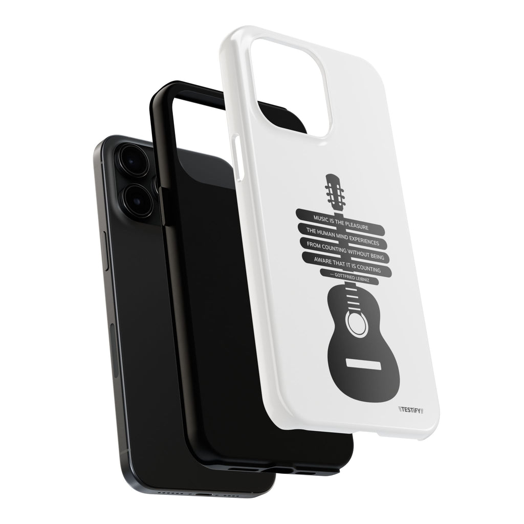 Guitar Quote Tough Phone Case — "Music is the Pleasure" Acoustic Design