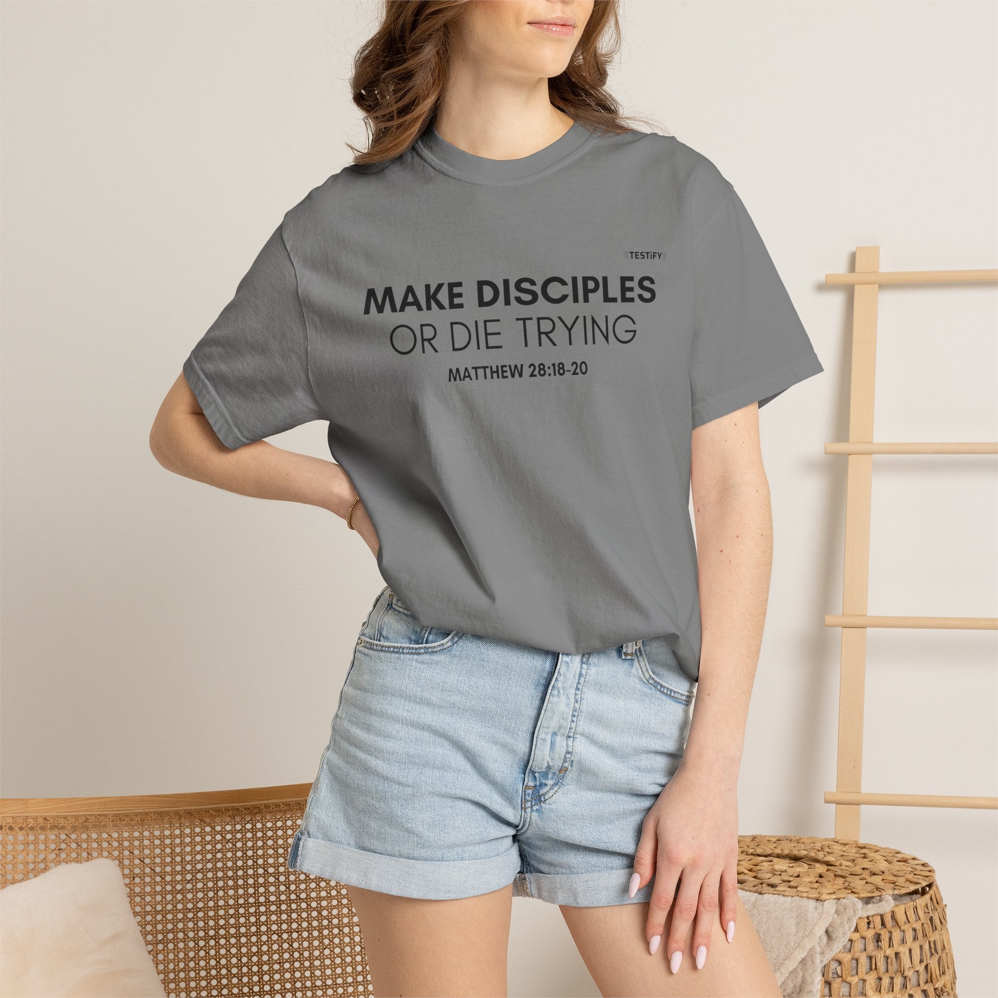 Make Disciples T‑Shirt — "Make Disciples or Die Trying" Christian Faith Tee