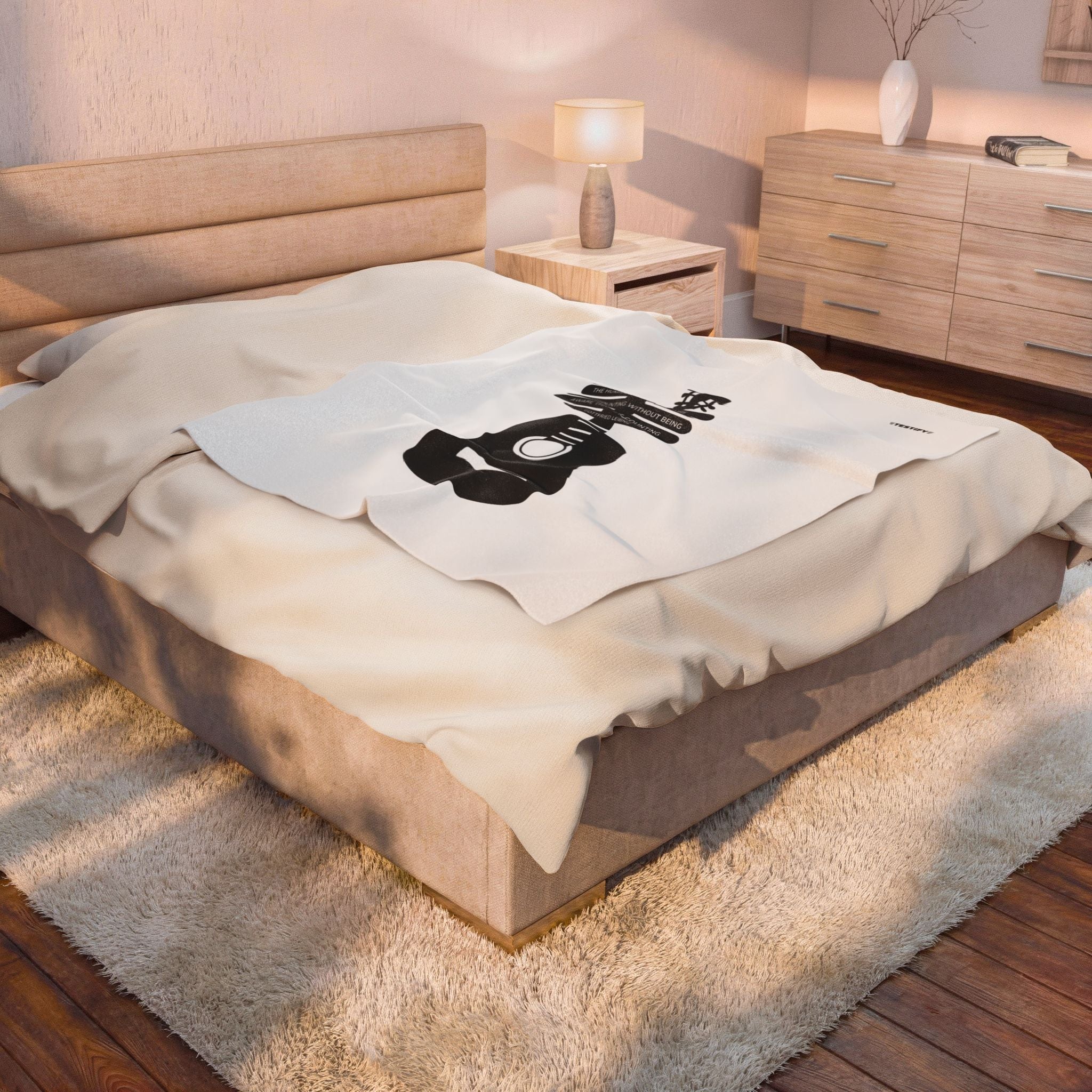Acoustic Guitar Lyric Velveteen Blanket