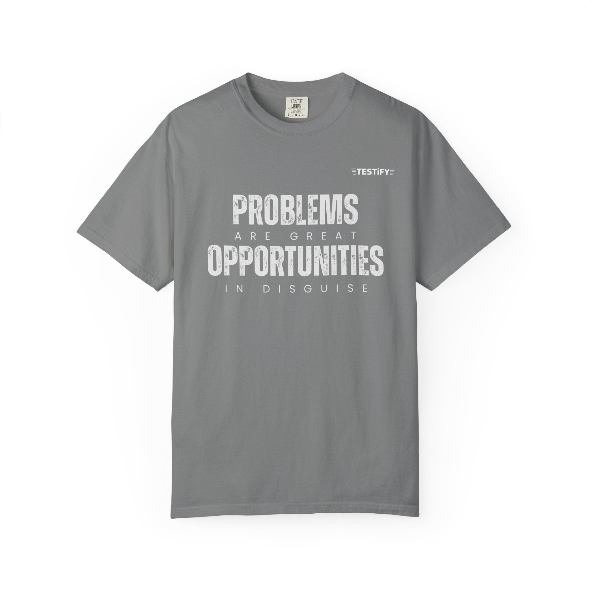 Problems Are Great Opportunities T-Shirt — Inspirational Quote Graphic Tee