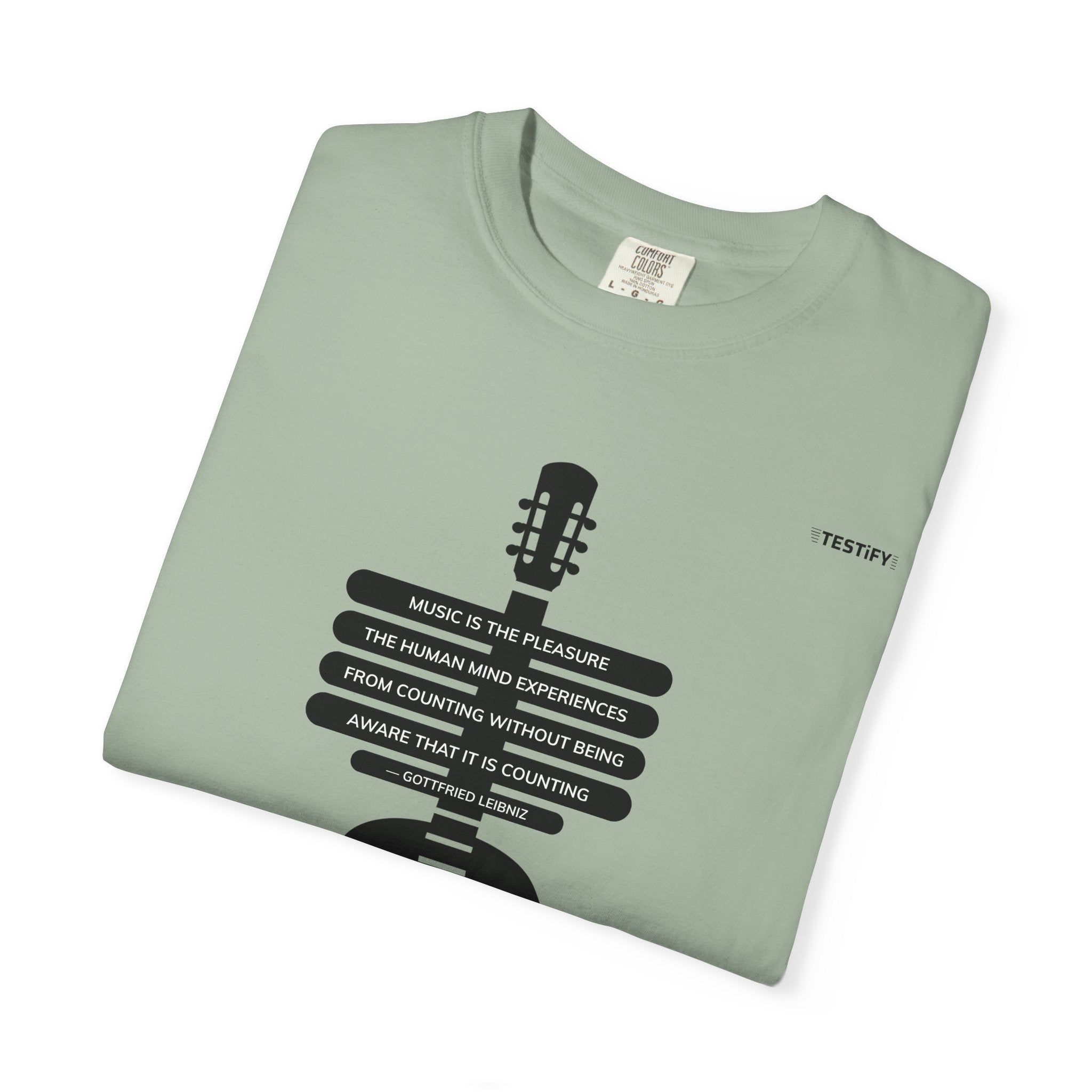 Acoustic Guitar Quote T-Shirt — "Music is the Pleasure" Graphic Tee