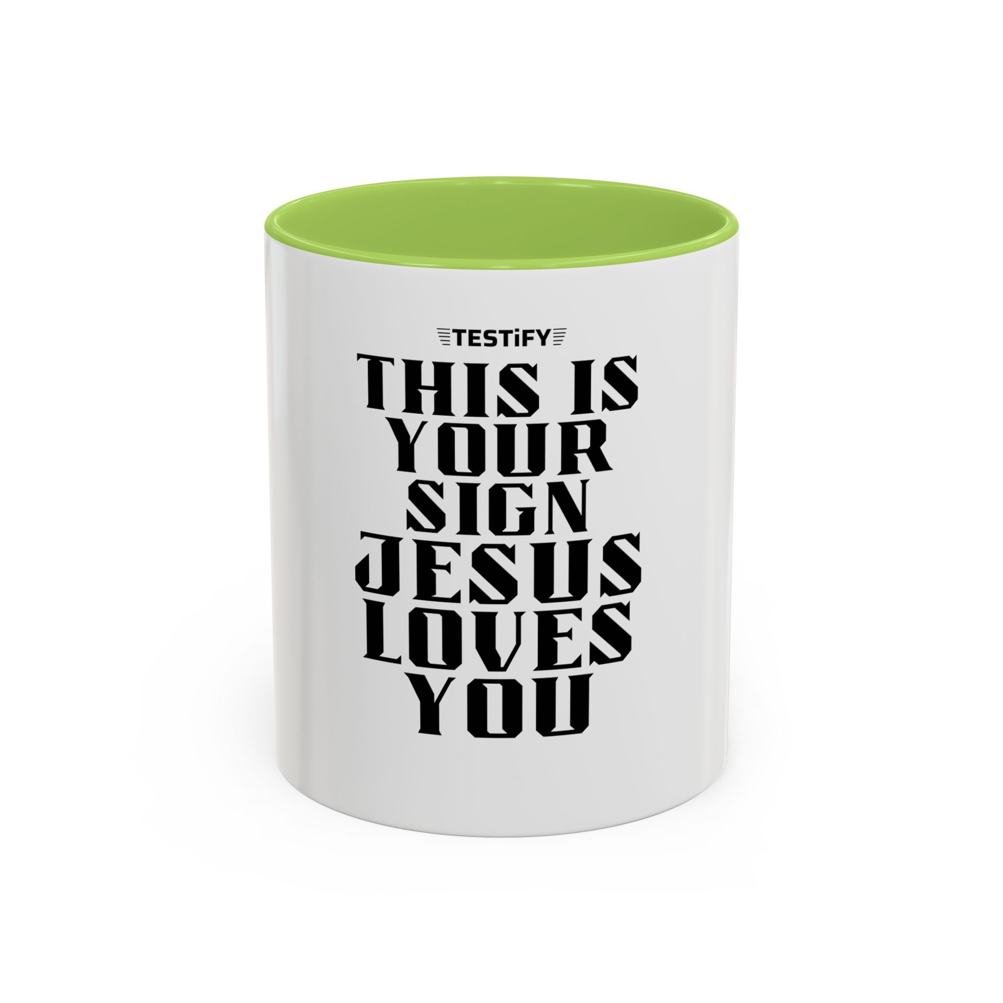 Jesus Loves You Coffee Mug — "This Is Your Sign" Accent Mug (11/15oz)