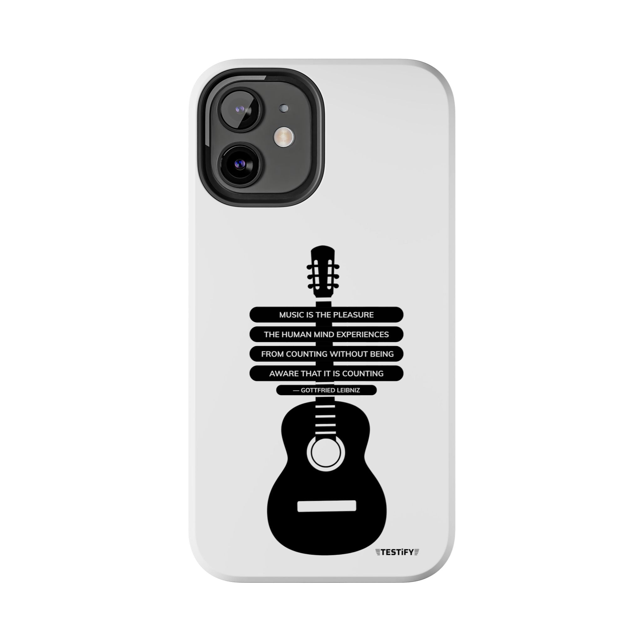Guitar Quote Tough Phone Case — "Music is the Pleasure" Acoustic Design
