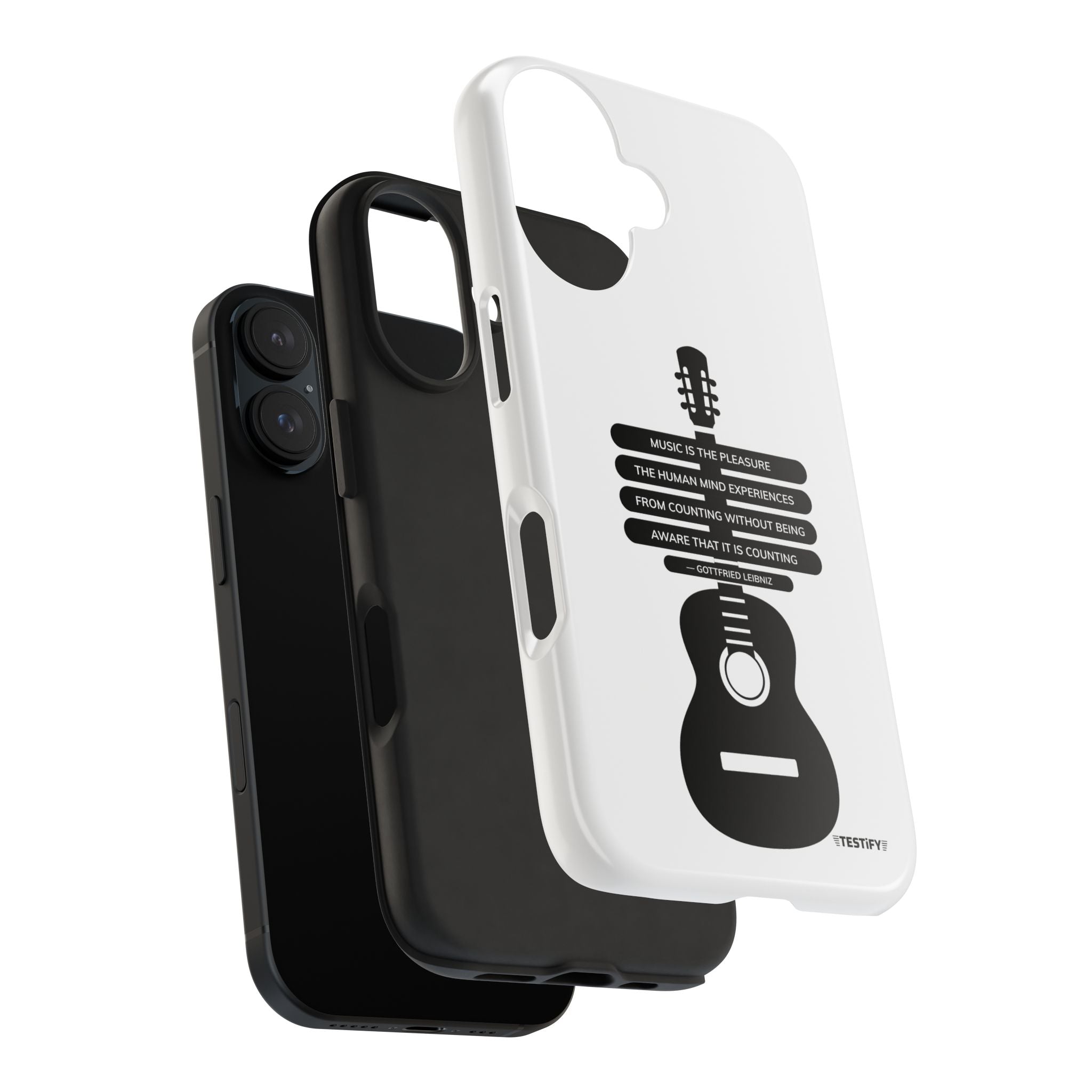 Guitar Quote Tough Phone Case — "Music is the Pleasure" Acoustic Design