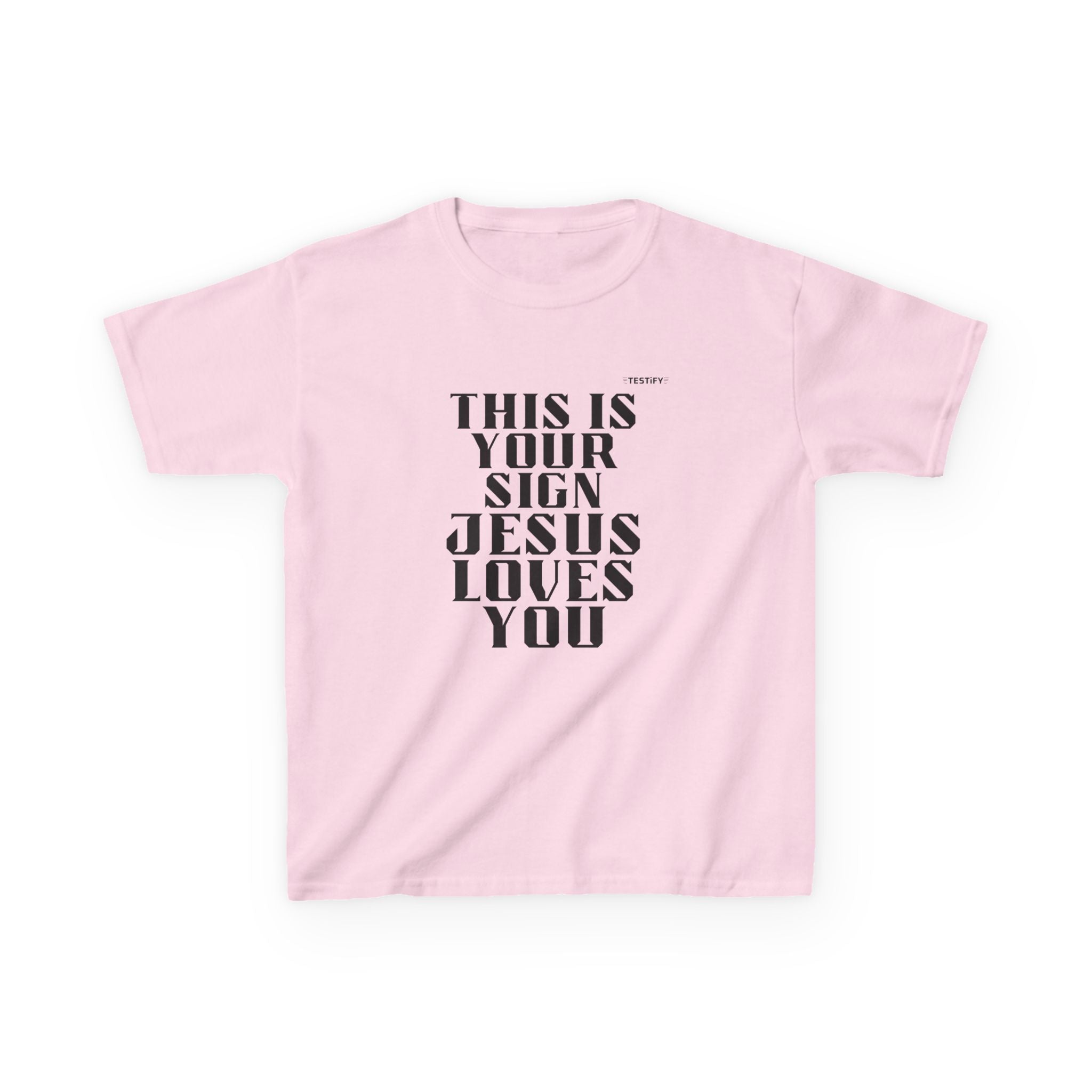 Kids T-Shirt — "This Is Your Sign: Jesus Loves You" Faith Graphic Tee