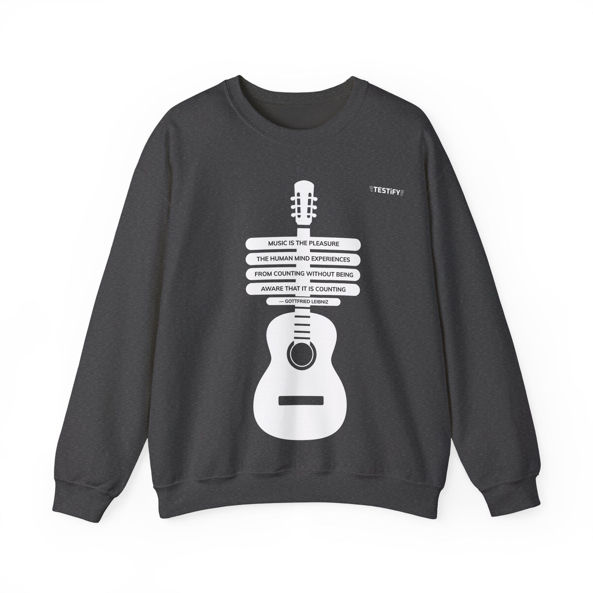 Guitar Road Sign Sweatshirt — Acoustic Music Traveler Crewneck