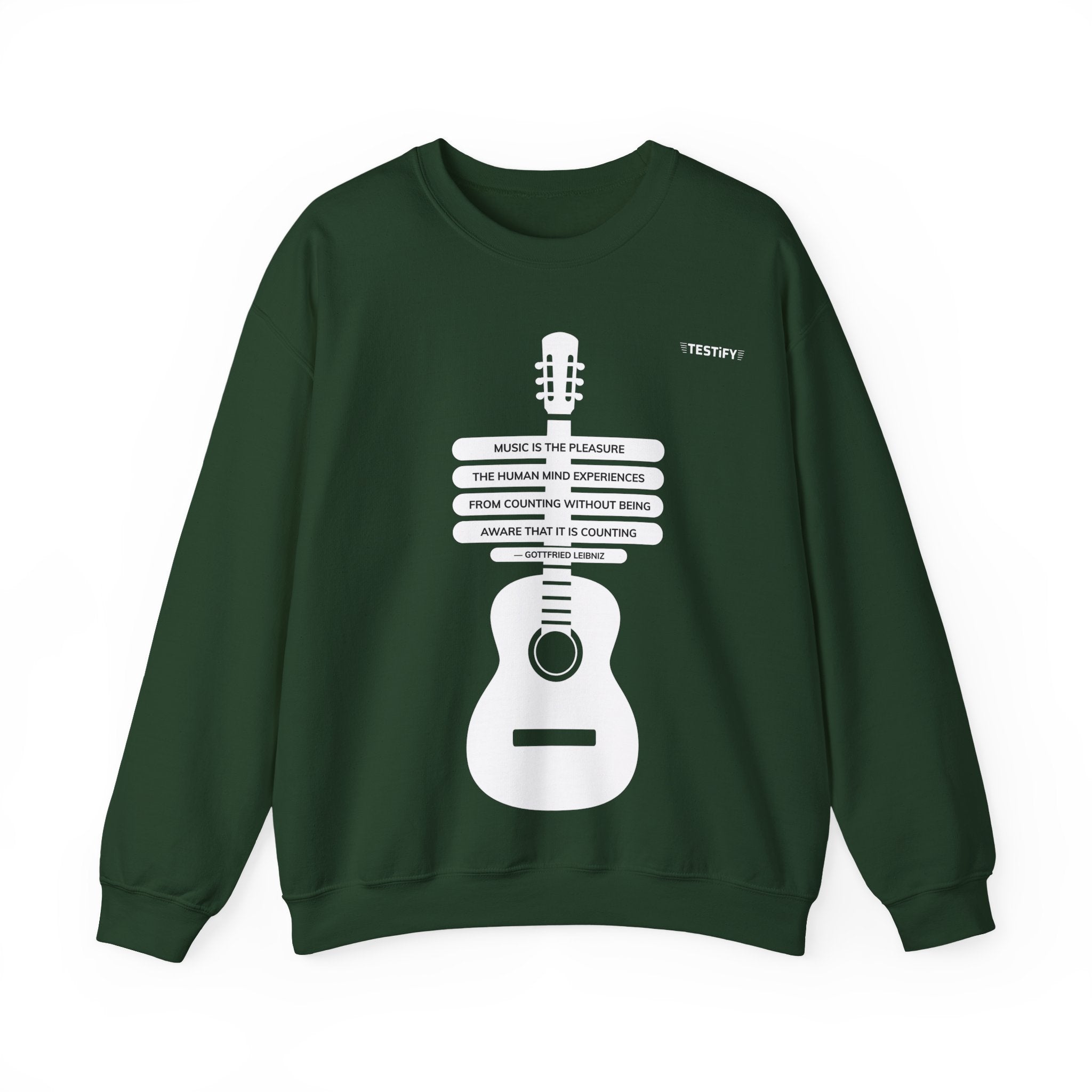 Guitar Road Sign Sweatshirt — Acoustic Music Traveler Crewneck