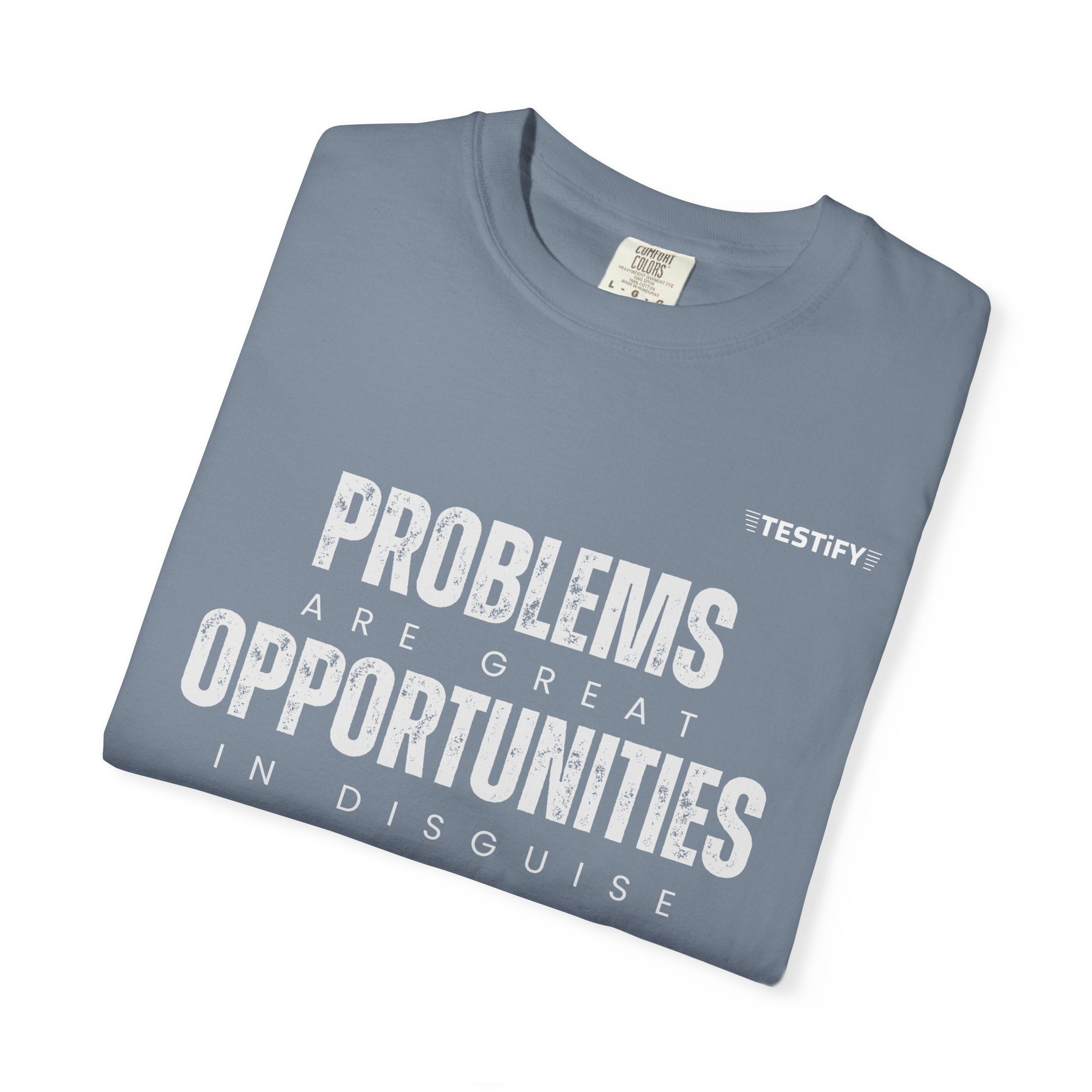 Problems Are Great Opportunities T-Shirt — Inspirational Quote Graphic Tee