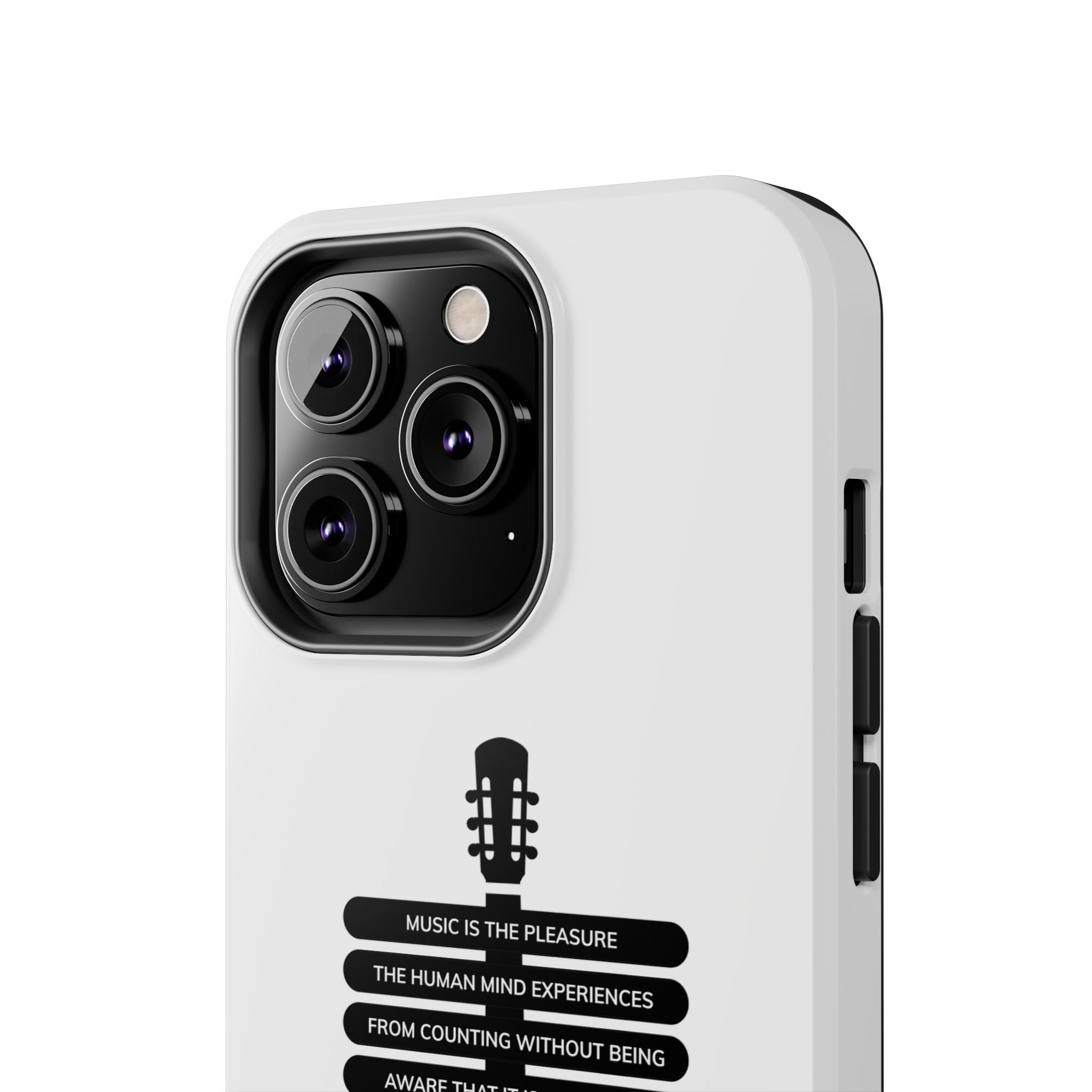 Guitar Quote Tough Phone Case — "Music is the Pleasure" Acoustic Design