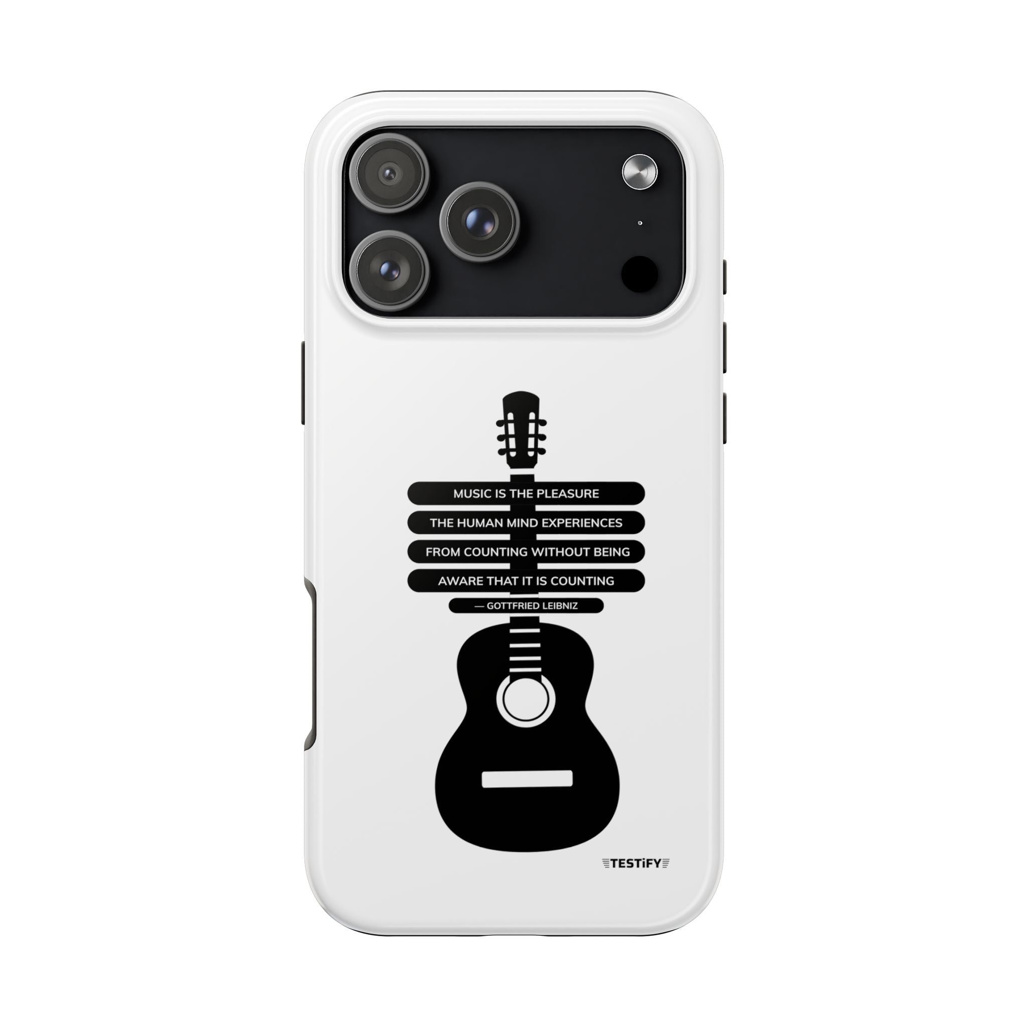Guitar Quote Tough Phone Case — "Music is the Pleasure" Acoustic Design