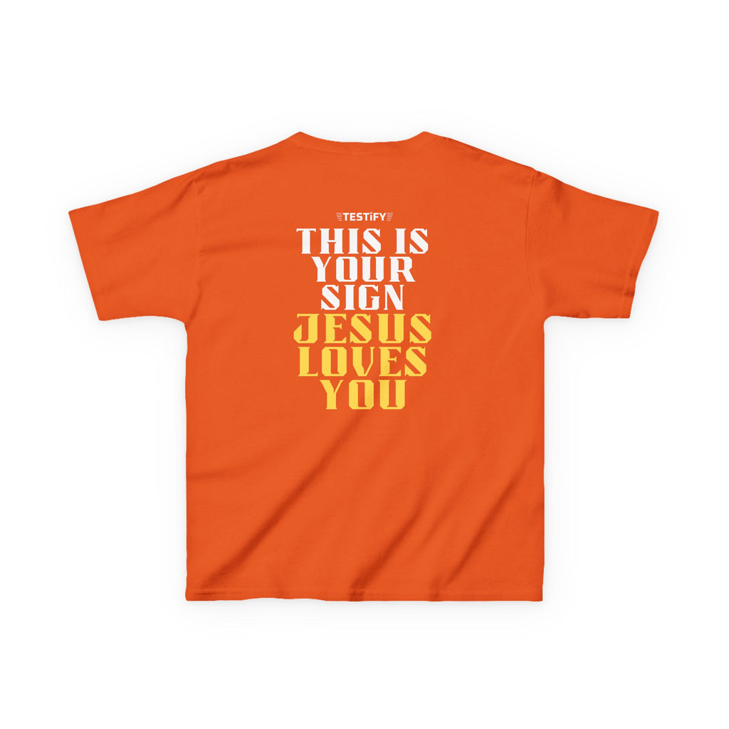Kids T-Shirt — 'Jesus Loves You' Bright Yellow Faith Tee
