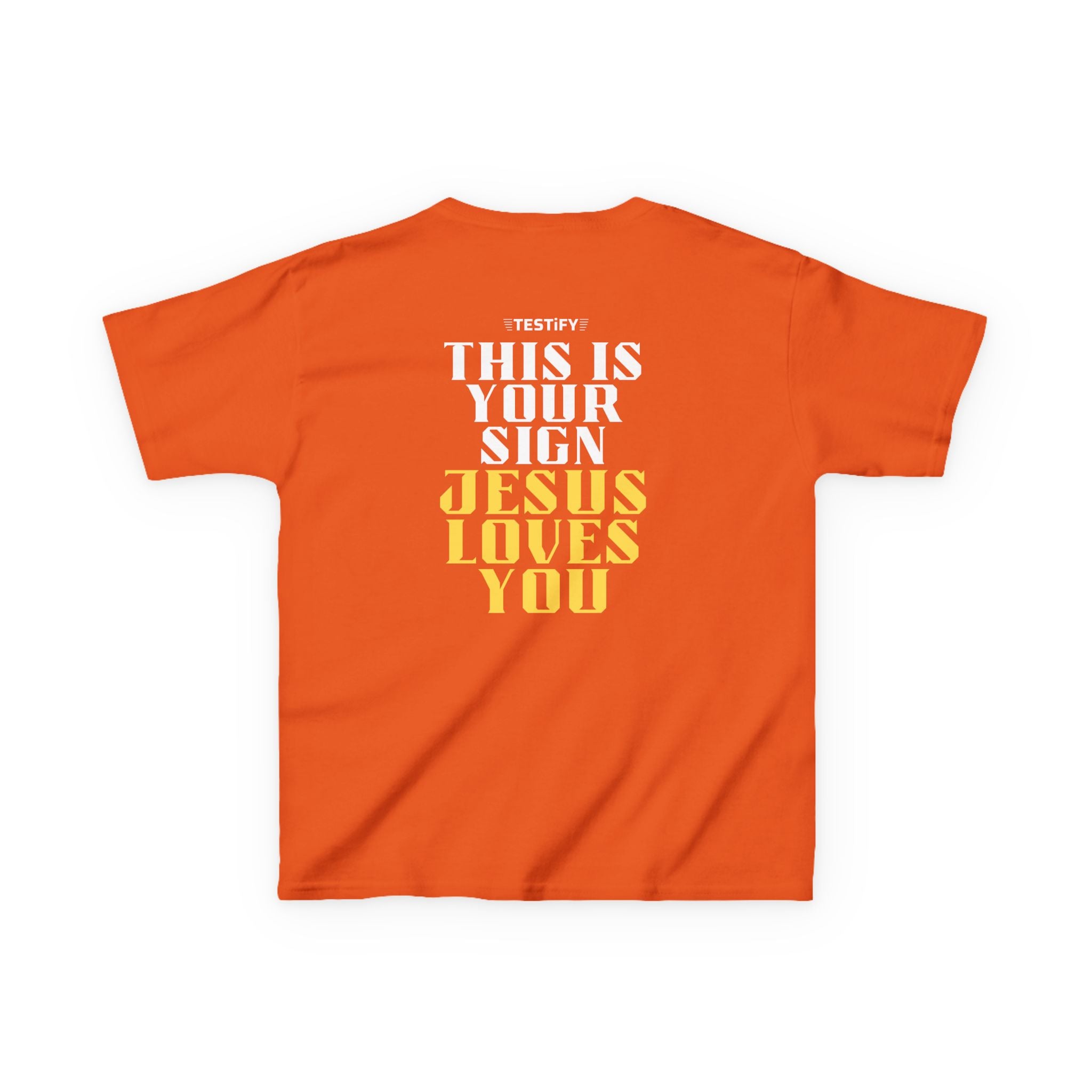 Kids T-Shirt — 'Jesus Loves You' Bright Yellow Faith Tee