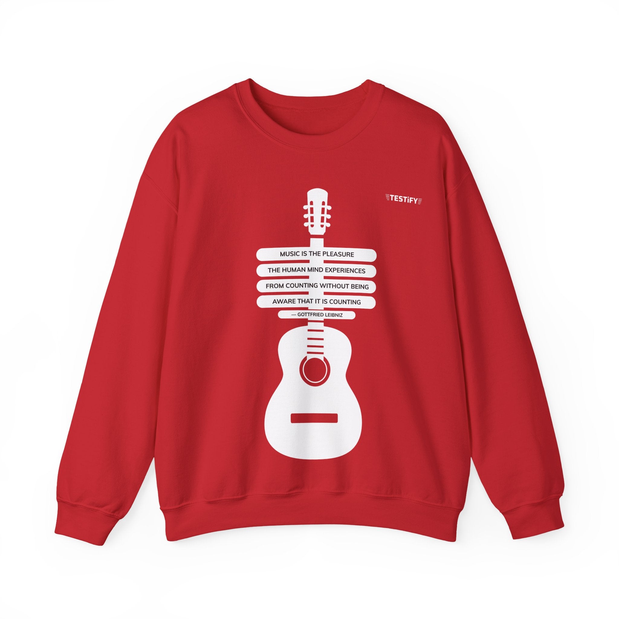 Guitar Road Sign Sweatshirt — Acoustic Music Traveler Crewneck