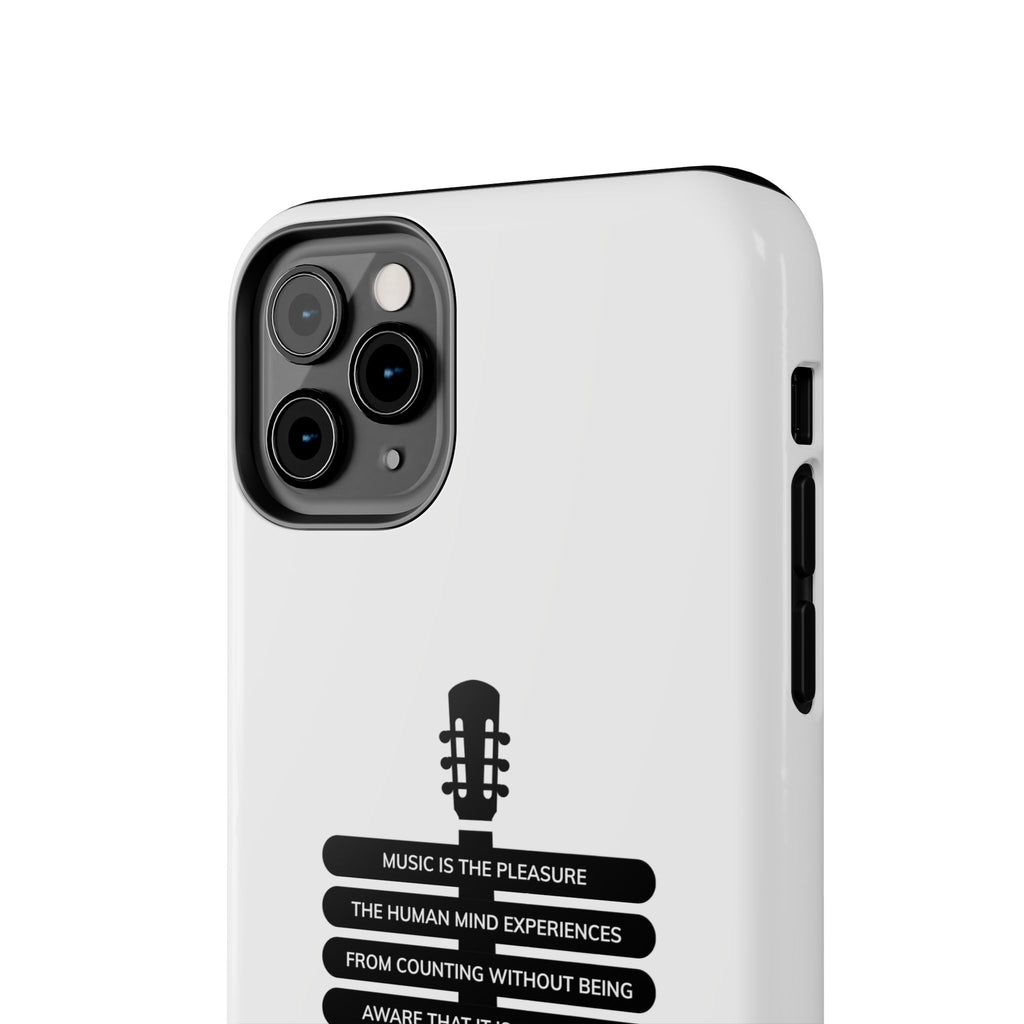Guitar Quote Tough Phone Case — "Music is the Pleasure" Acoustic Design