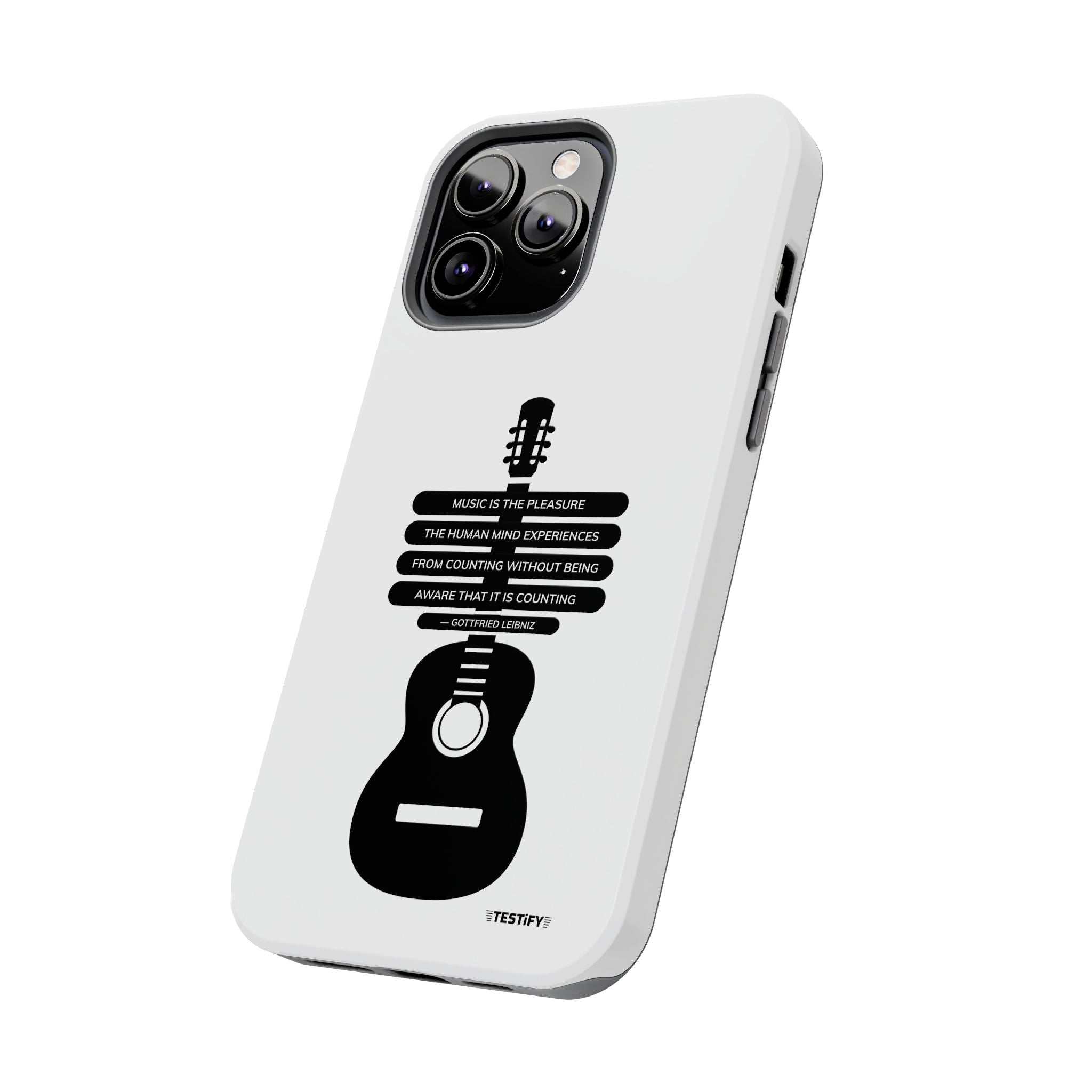 Guitar Quote Tough Phone Case — "Music is the Pleasure" Acoustic Design