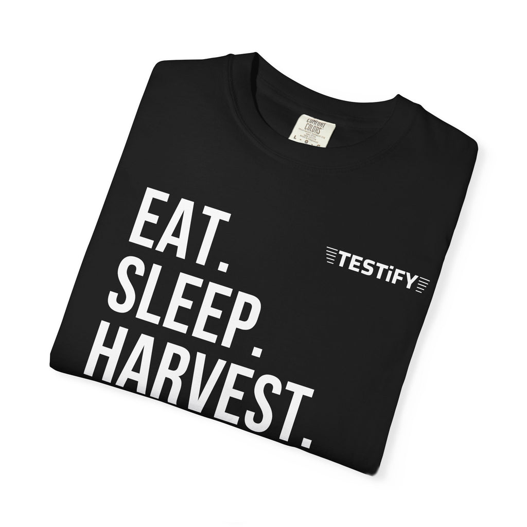 Harvest Mission T-Shirt — "Eat. Sleep. Harvest. Repeat." Christian Faith Tee