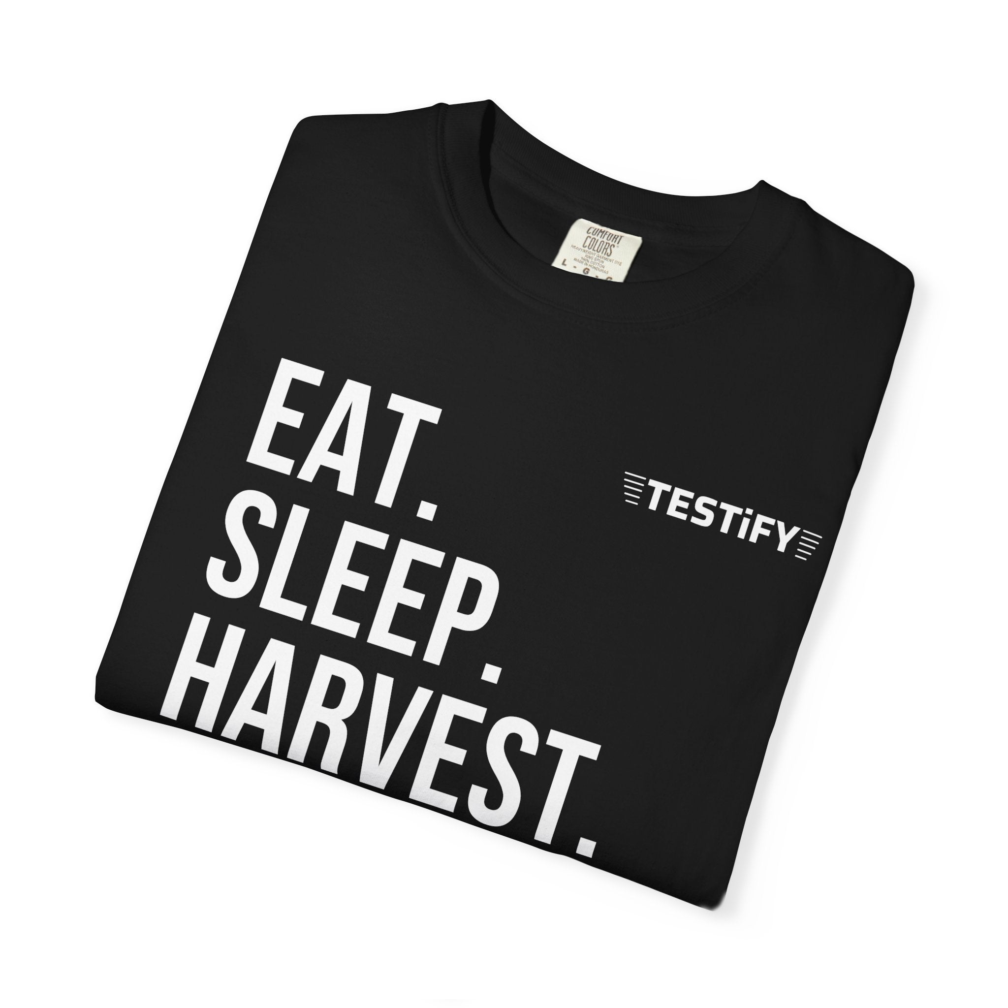 Harvest Mission T-Shirt — "Eat. Sleep. Harvest. Repeat." Christian Faith Tee
