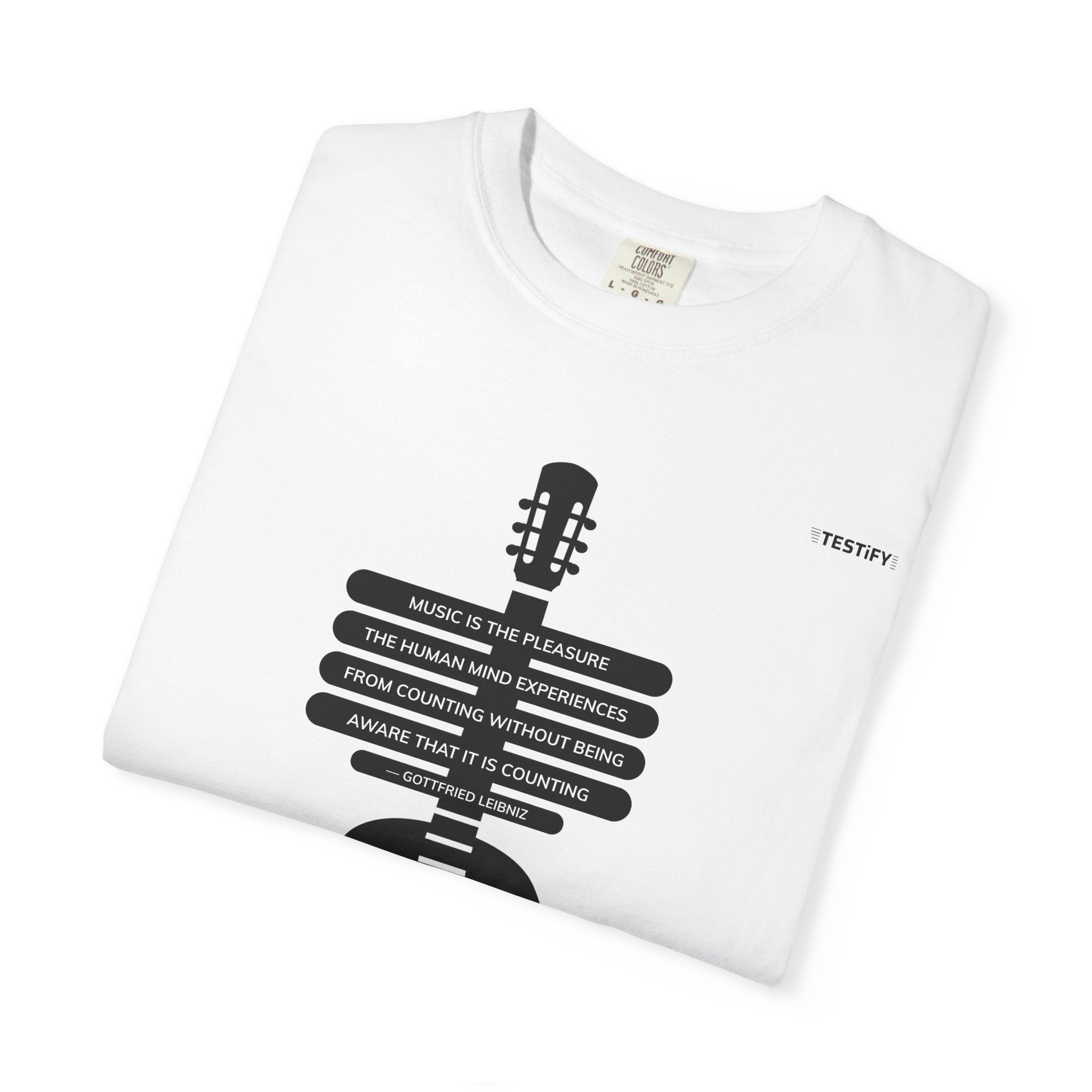 Acoustic Guitar Quote T-Shirt — "Music is the Pleasure" Graphic Tee