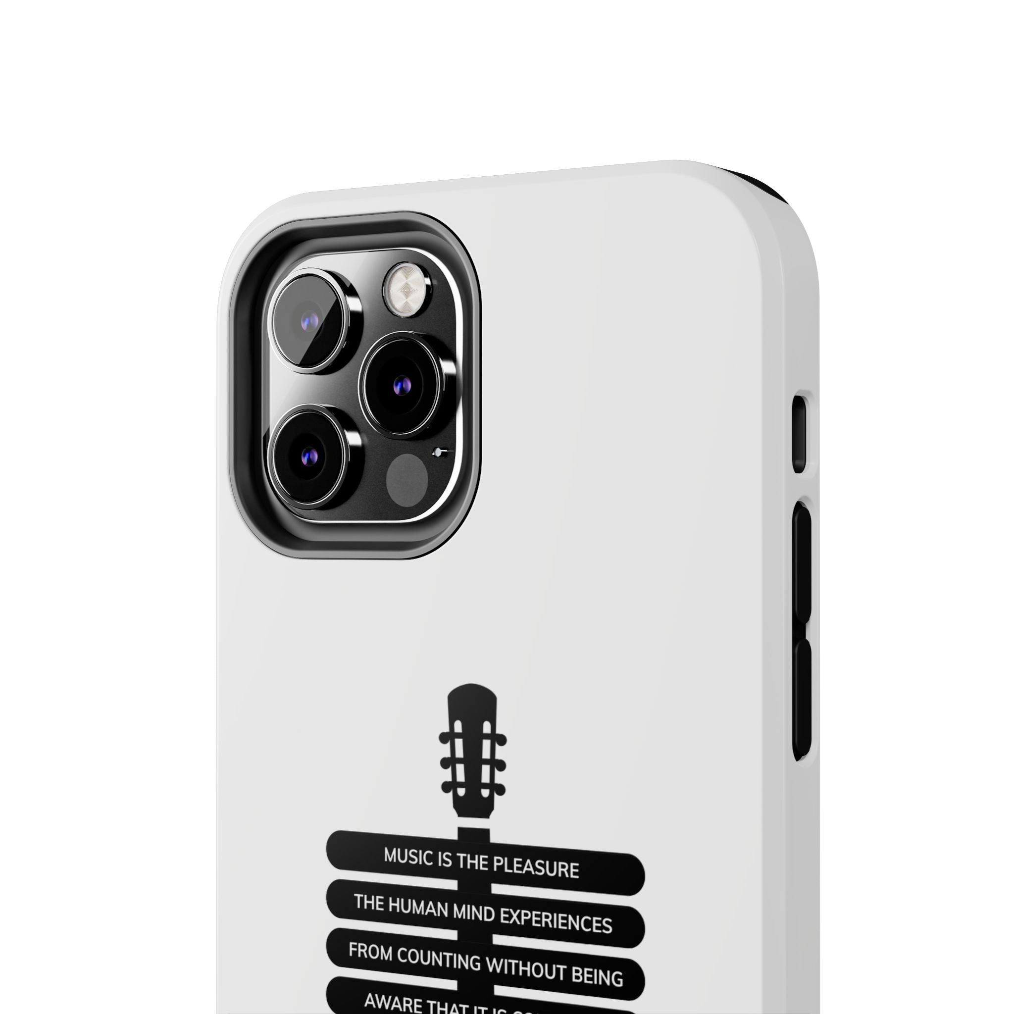 Guitar Quote Tough Phone Case — "Music is the Pleasure" Acoustic Design
