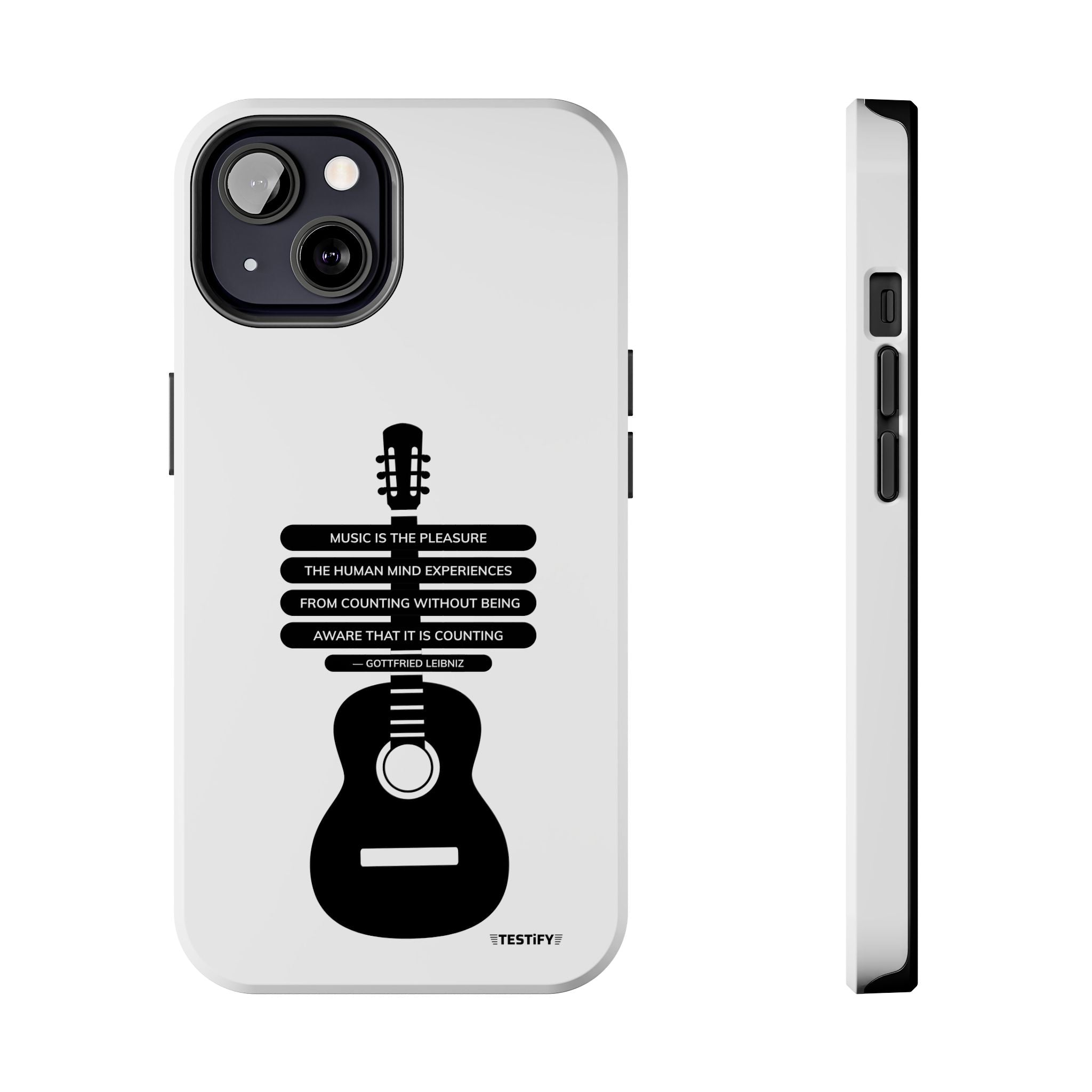 Guitar Quote Tough Phone Case — "Music is the Pleasure" Acoustic Design