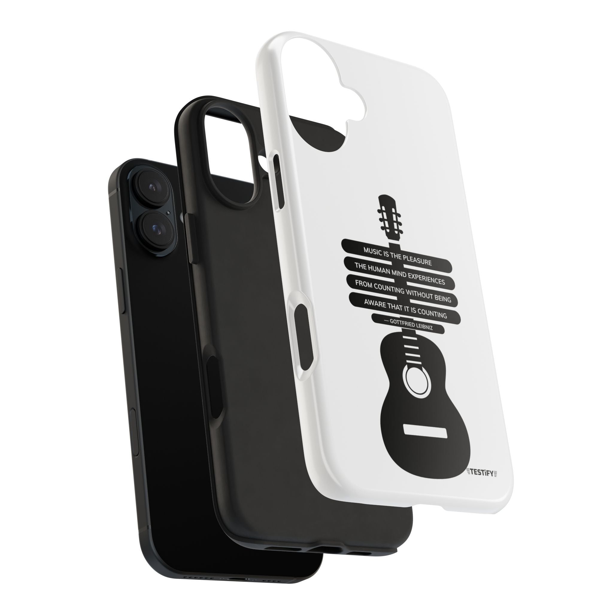 Guitar Quote Tough Phone Case — "Music is the Pleasure" Acoustic Design