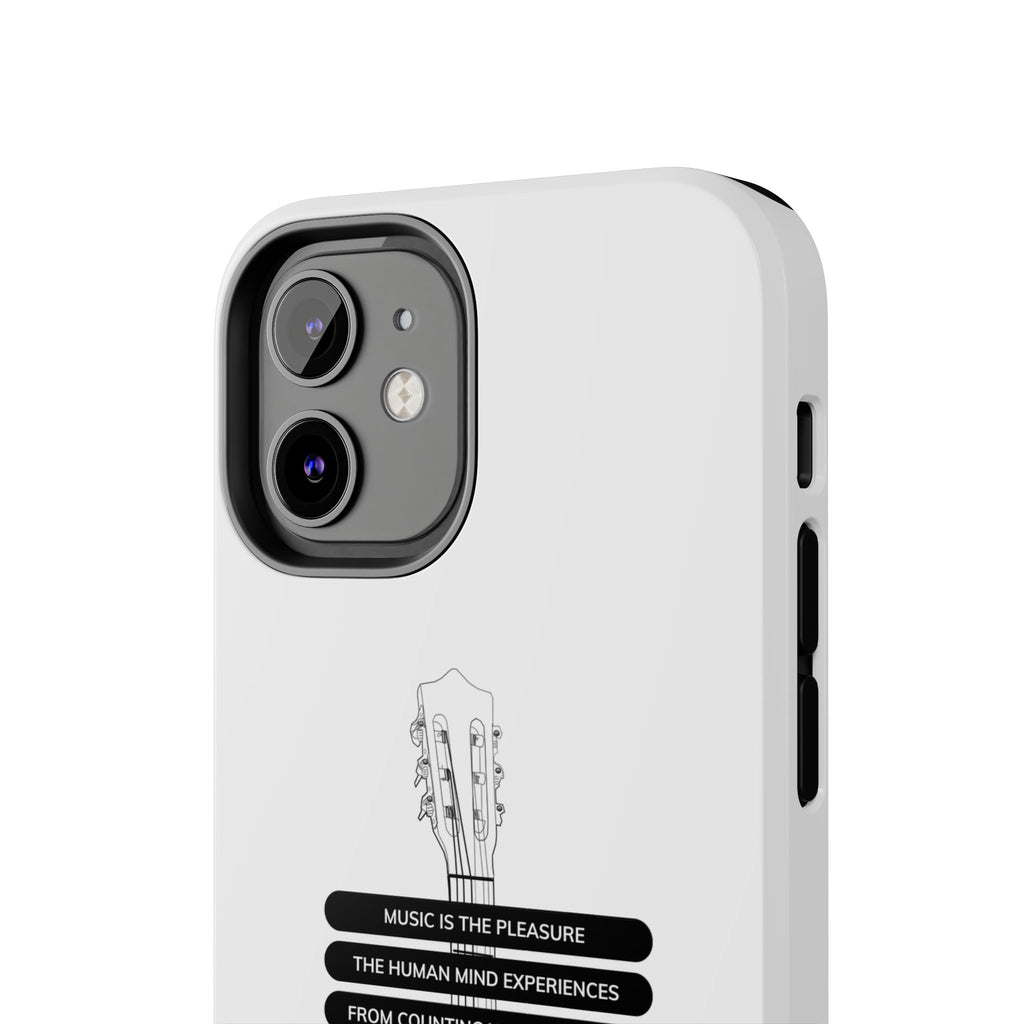 Acoustic Guitar Quote Tough Phone Case — “Music is the Pleasure” Protective Phone Cover