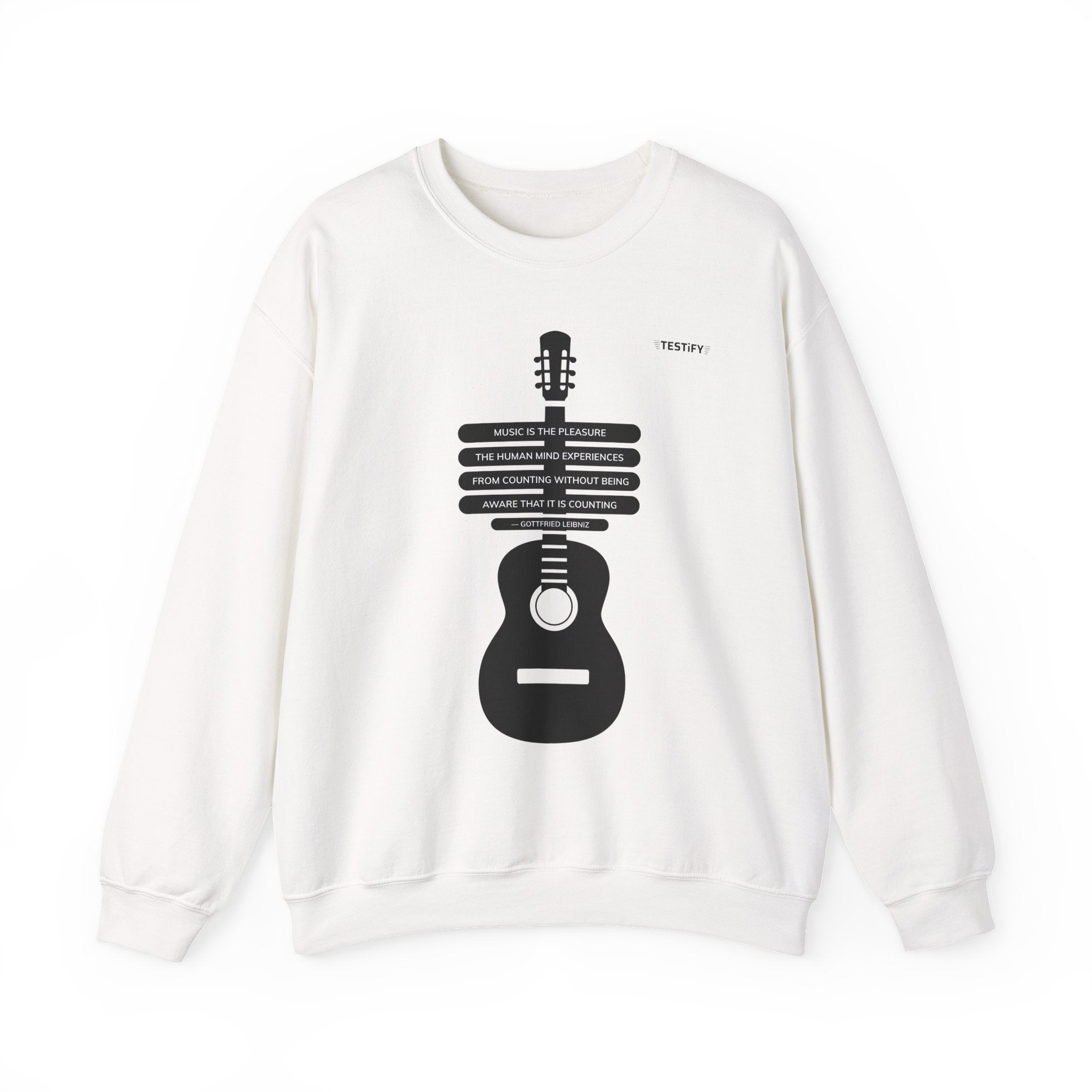 Guitar Skeleton Crewneck Sweatshirt — Modern Acoustic Music Tee