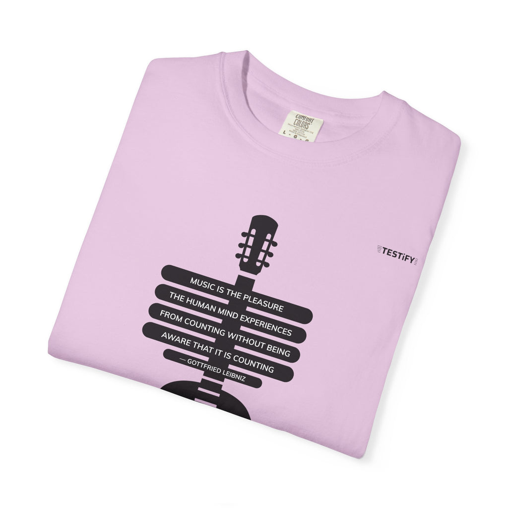 Acoustic Guitar Quote T-Shirt — "Music is the Pleasure" Graphic Tee
