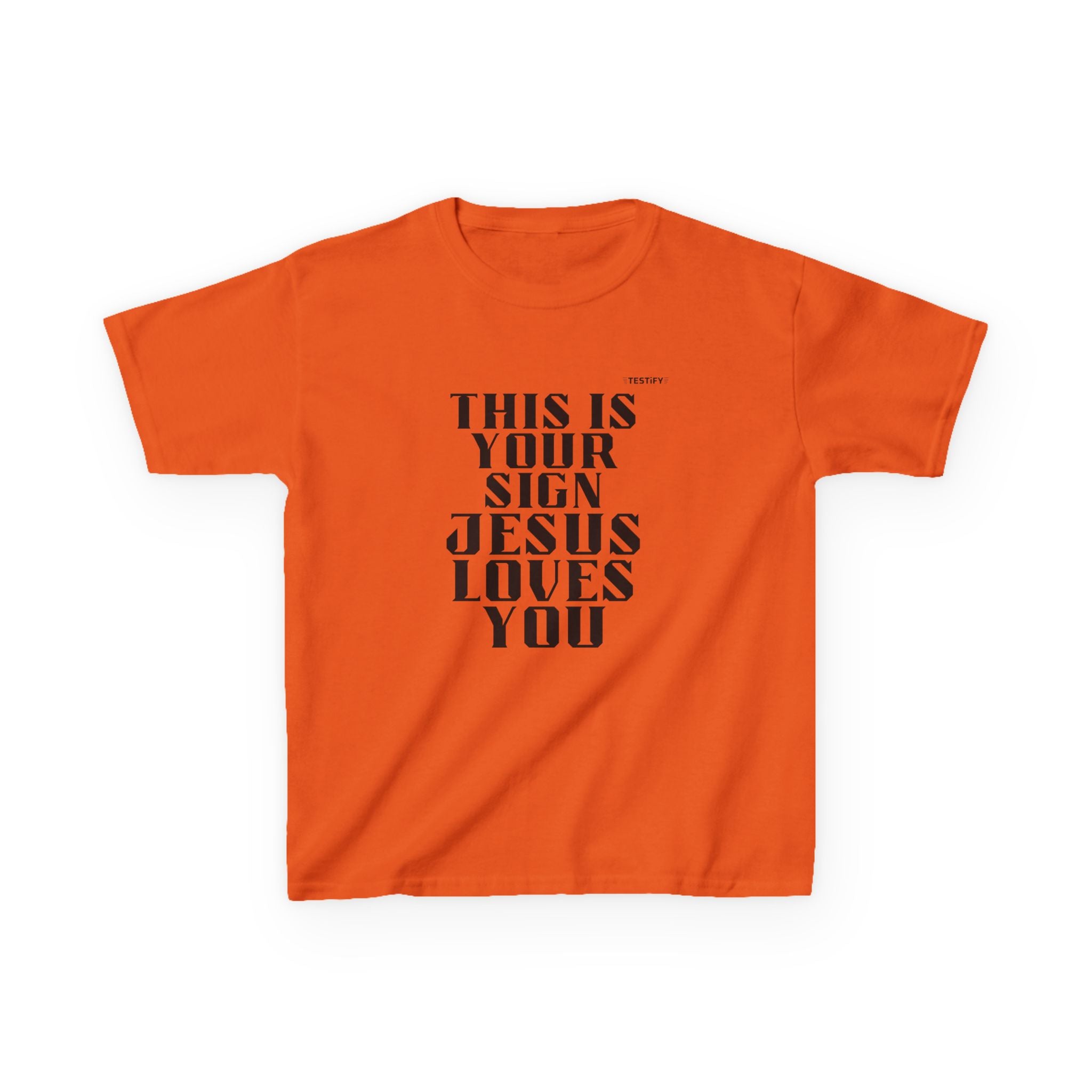Kids T-Shirt — "This Is Your Sign: Jesus Loves You" Faith Graphic Tee