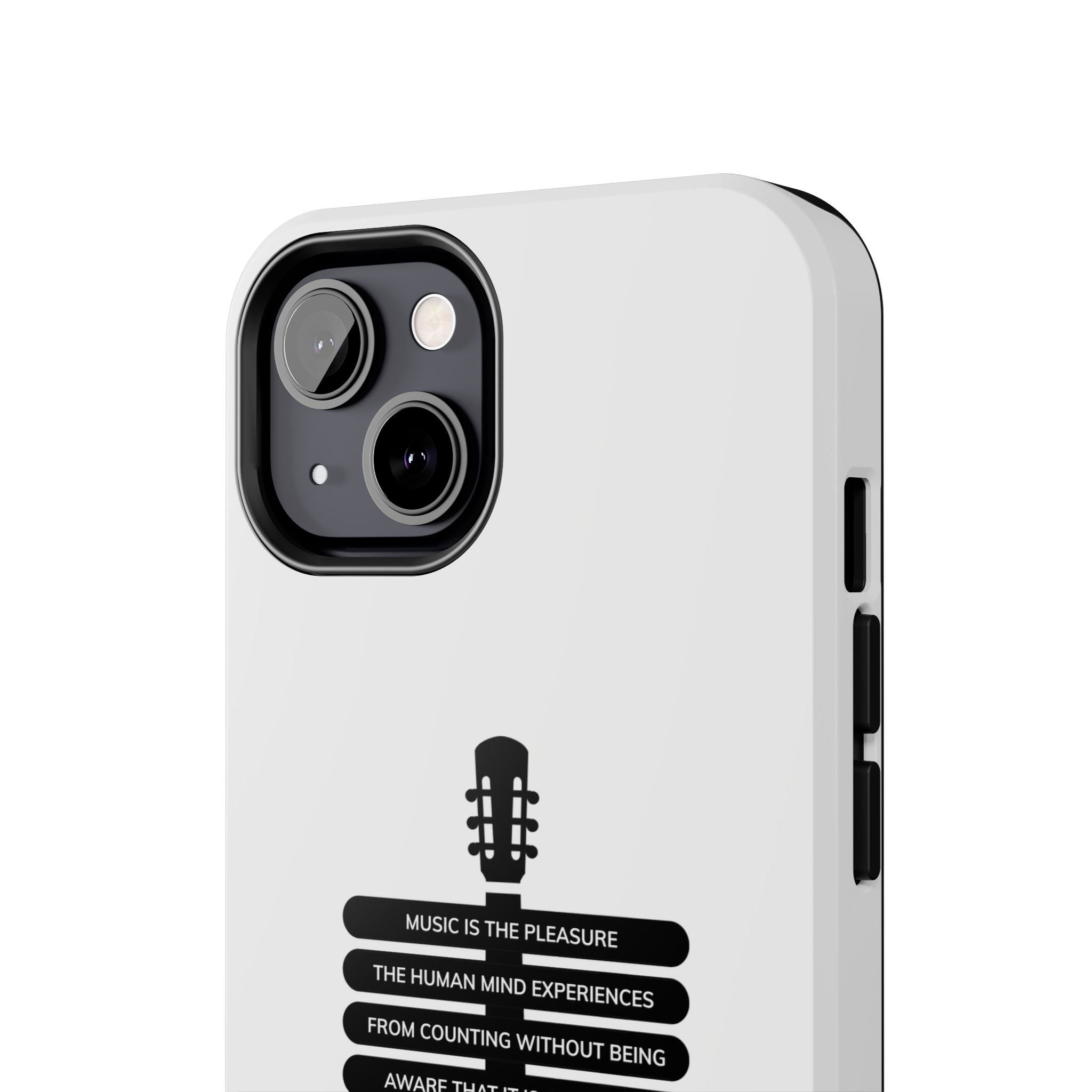 Guitar Quote Tough Phone Case — "Music is the Pleasure" Acoustic Design